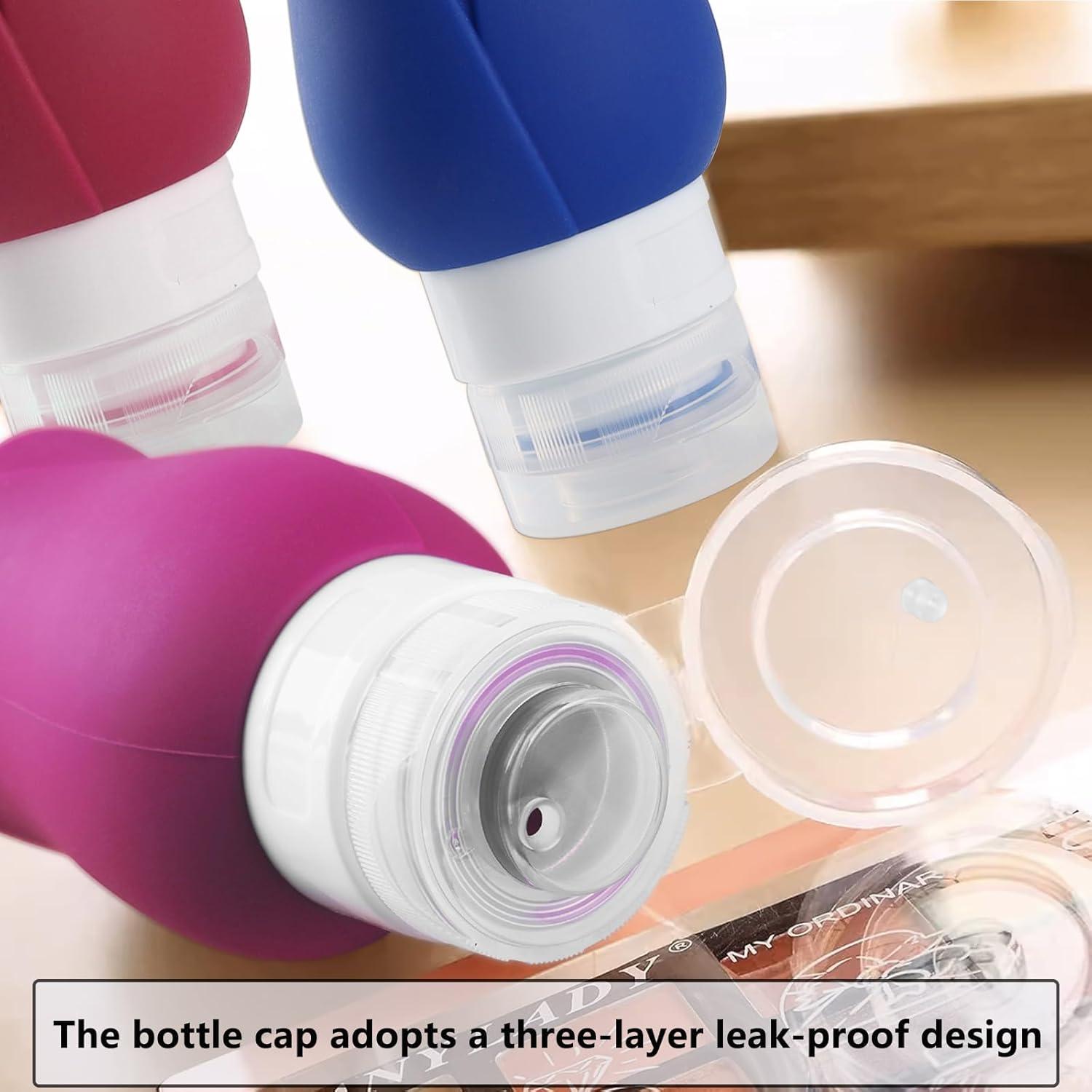 Set de 5 Botellas Reutilizables Mabnuby 89.91 ml Rosa TSA