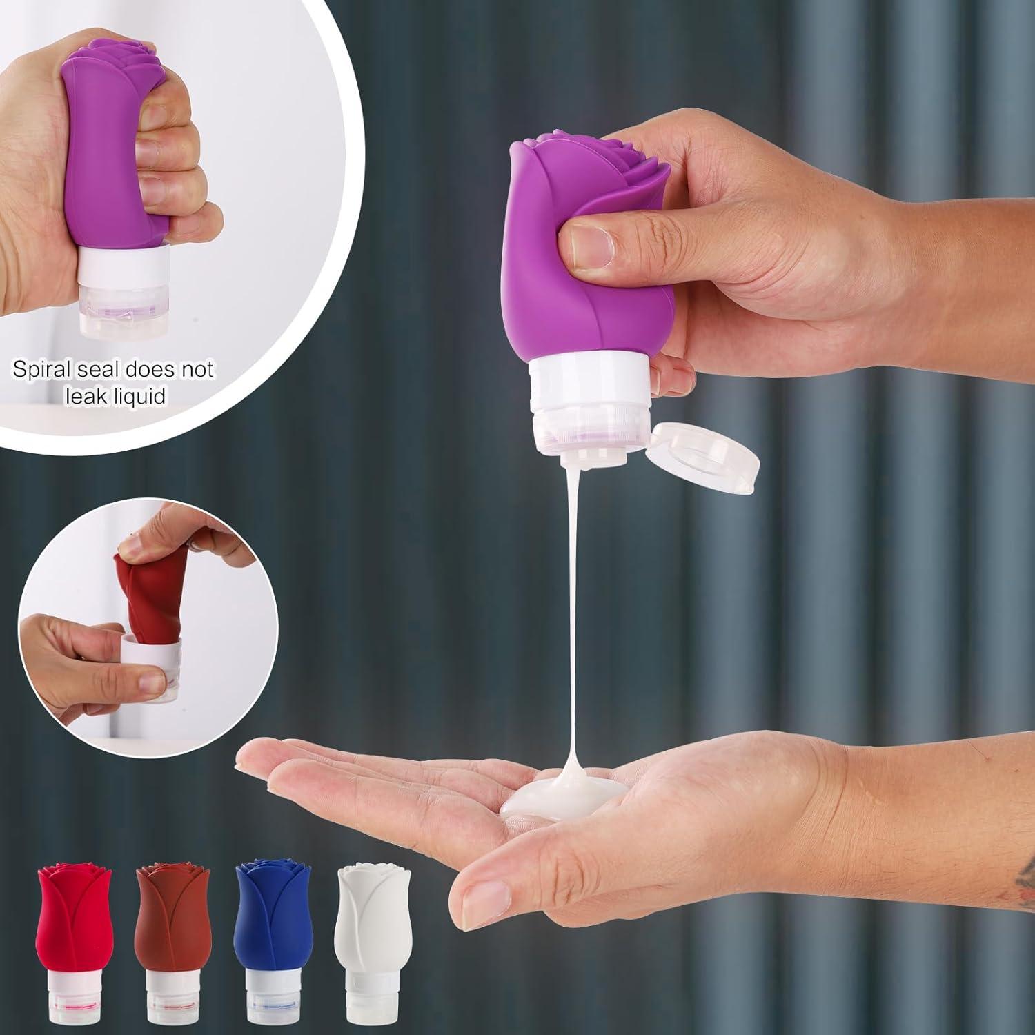 Set de 5 Botellas Reutilizables Mabnuby 89.91 ml Rosa TSA