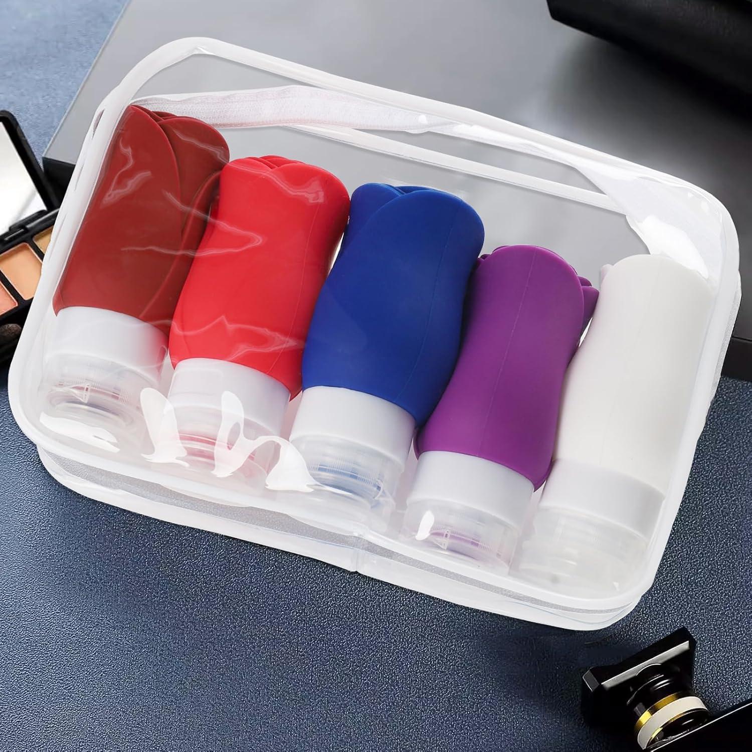 Set de 5 Botellas Reutilizables Mabnuby 89.91 ml Rosa TSA