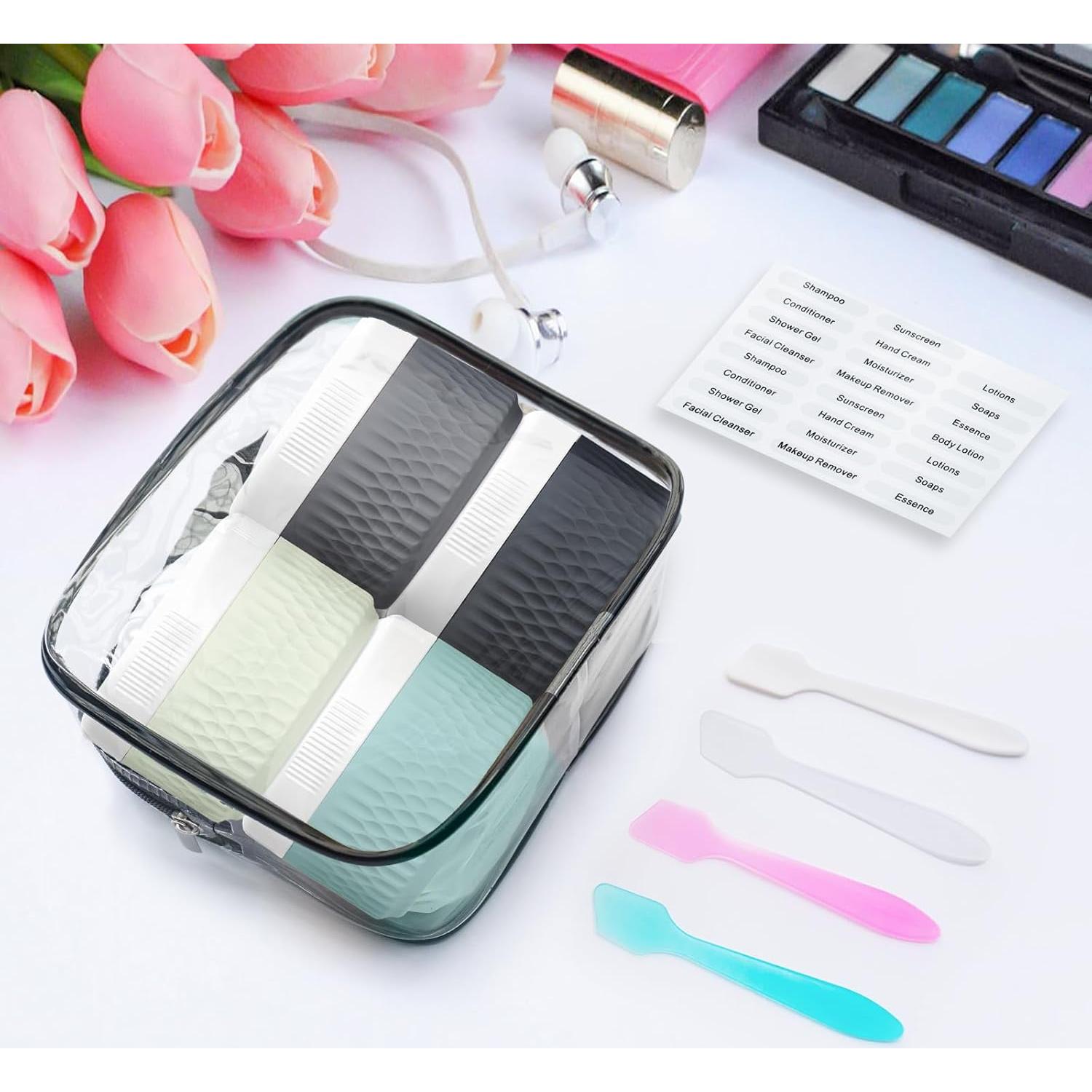 Contenedores de Viaje WLEAD 40ml Silicona Antifugas Negro