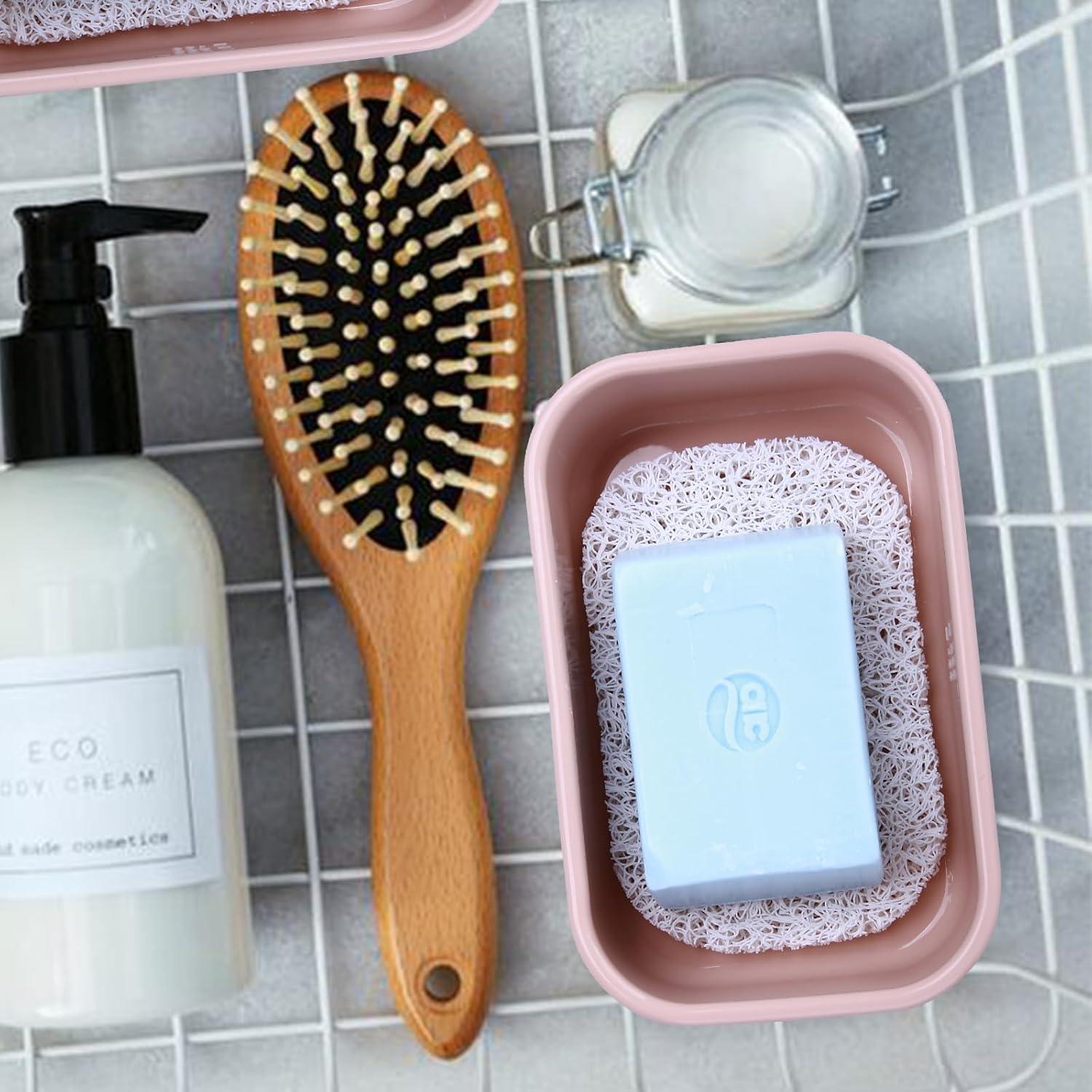 Funda de Jabón de Viaje PUTING Rosa, Silicona Antideslizante