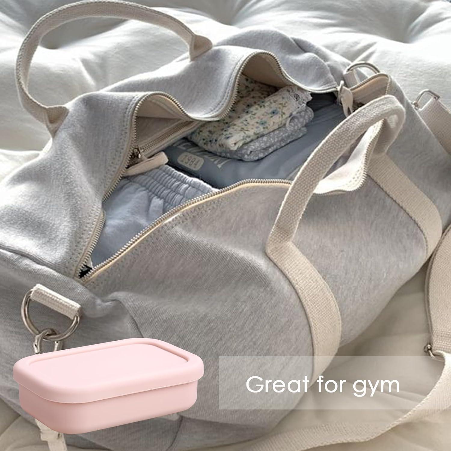 Funda de Jabón de Viaje PUTING Rosa, Silicona Antideslizante