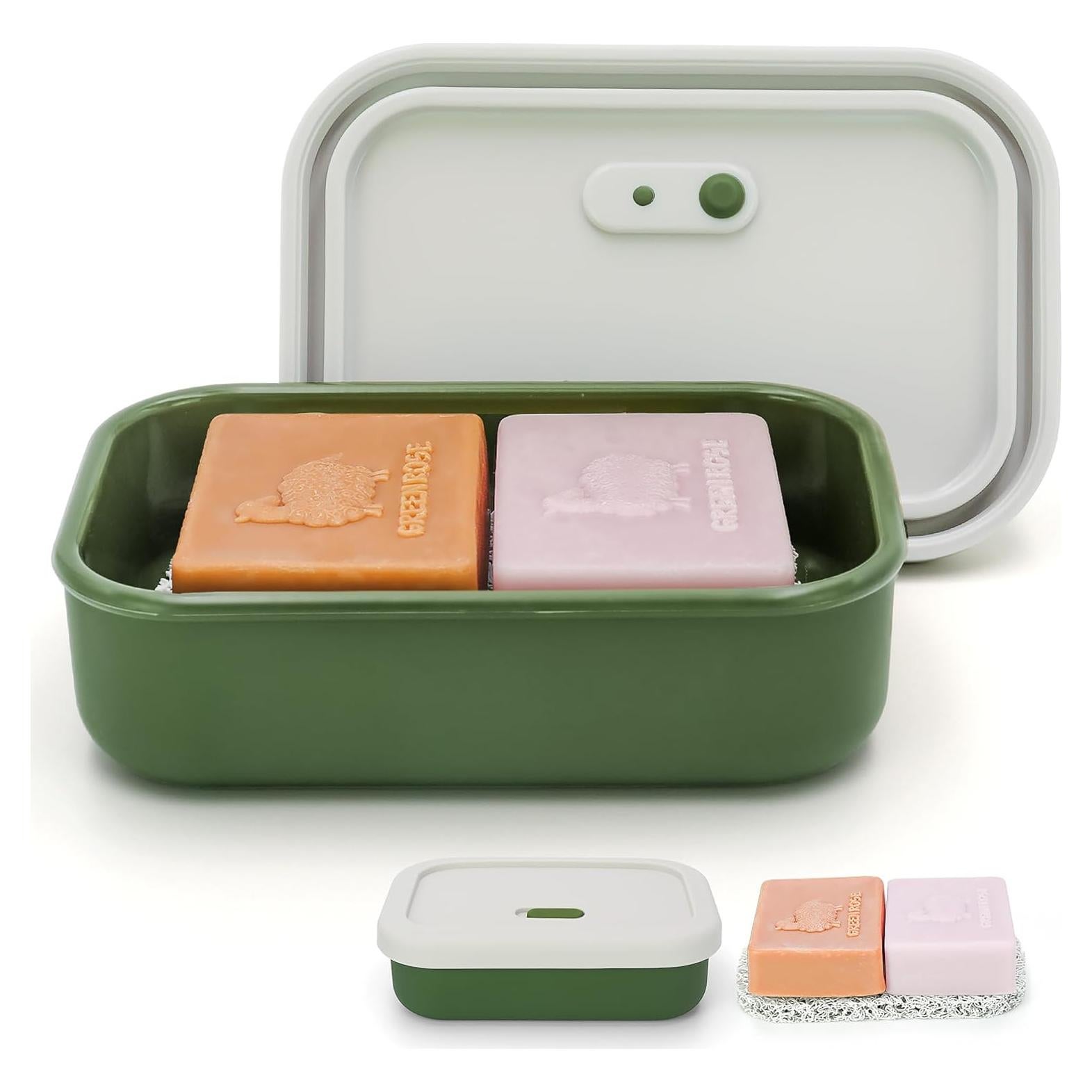 Estuche de Jabón de Viaje AIDIMMING Silicona Ventilado 14.9x9.9cm