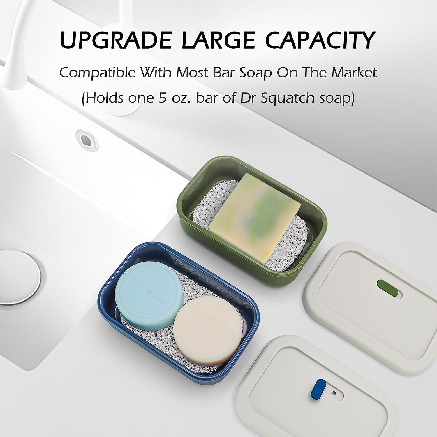 Estuche de Jabón de Viaje AIDIMMING Silicona Ventilado 14.9x9.9cm