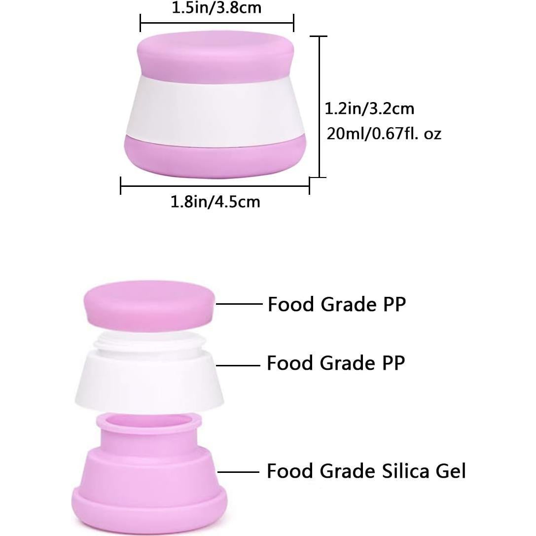AOUTACC 5 Tarros de Silicona 20ml A prueba de Fugas para Viaje