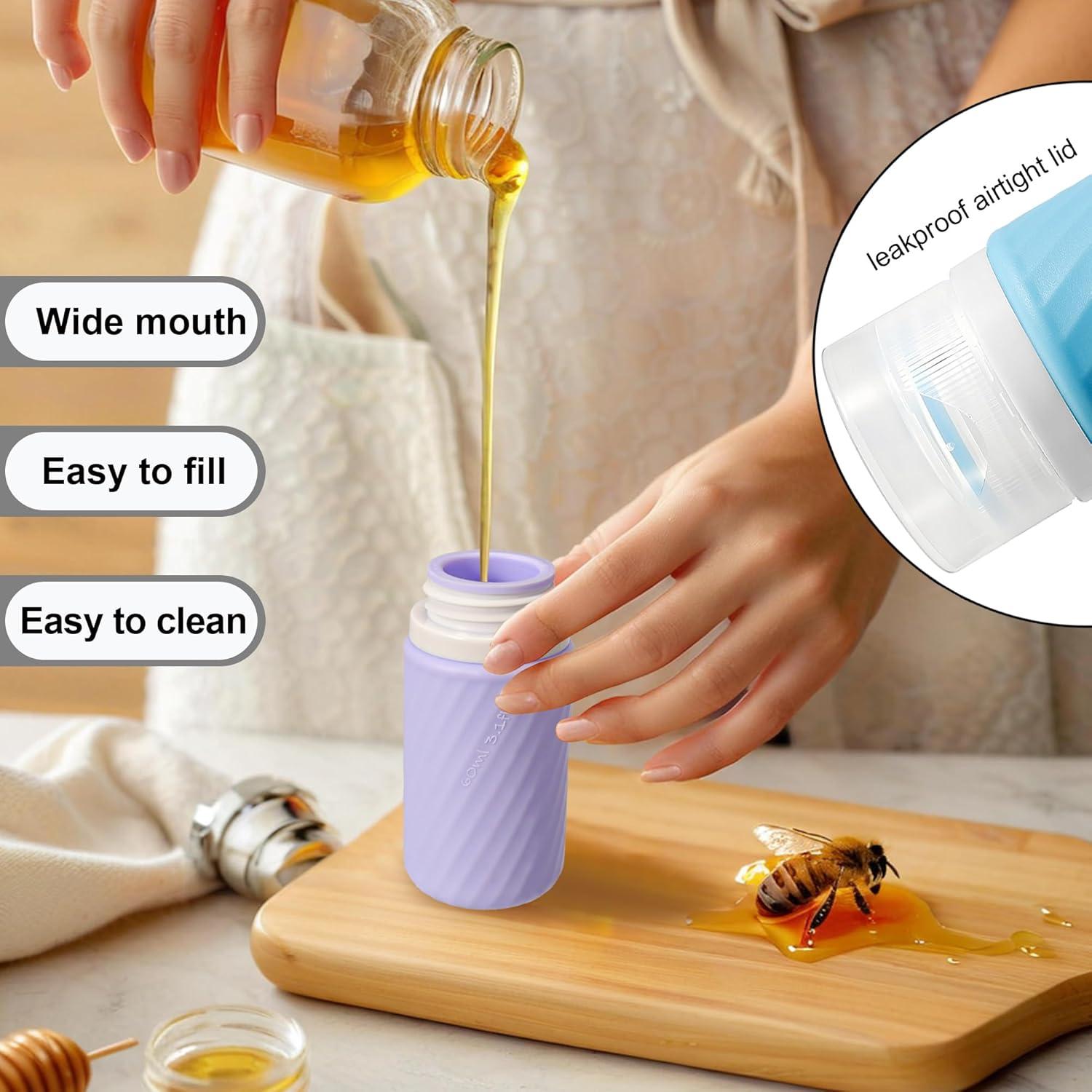 5 Botellas de Squeeze de Silicona QUMMFA 60ml a Prueba de Fugas