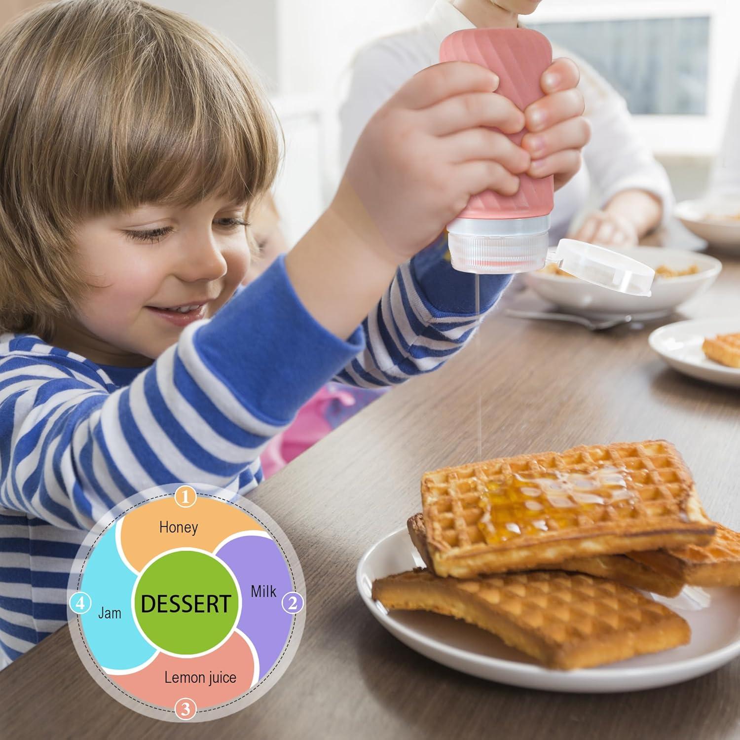 5 Botellas de Squeeze de Silicona QUMMFA 60ml a Prueba de Fugas