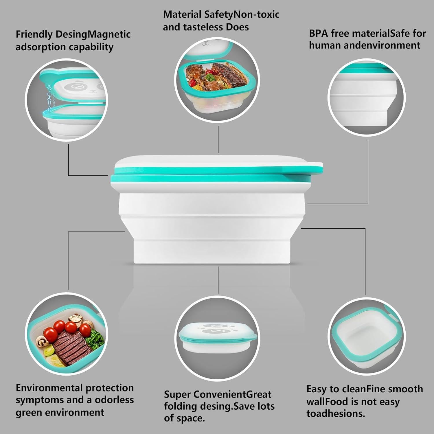 Contenedor de Almacenamiento de Alimentos Silicona 30 Oz HaiNaSan
