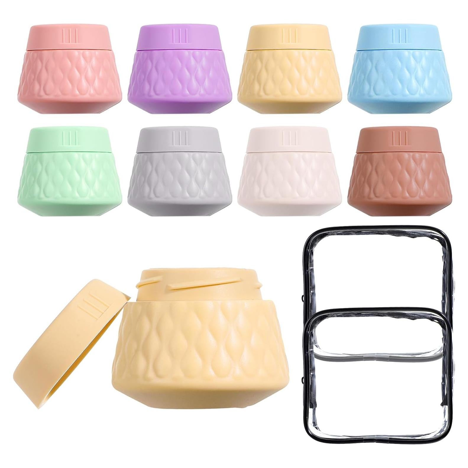 8 Tarros de Silicona para Crema COMNICO 30ml A prueba de Fugas