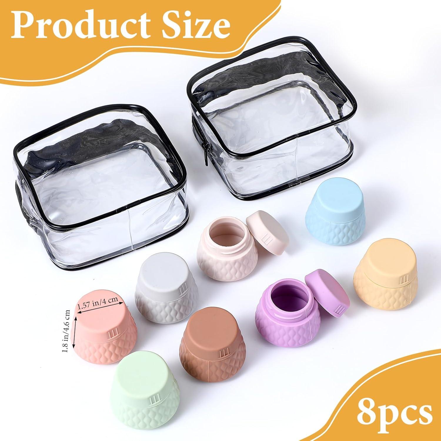 8 Tarros de Silicona para Crema COMNICO 30ml A prueba de Fugas