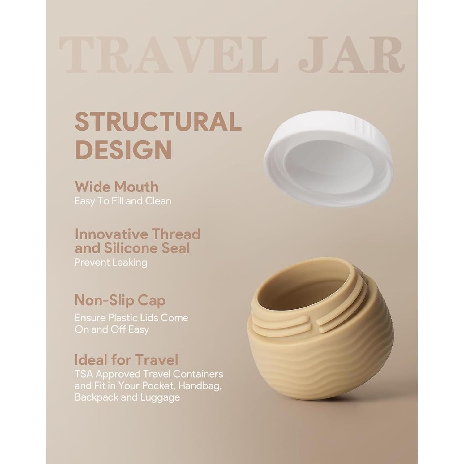 Contenedores de Viaje Silicona Yinke - 4 Piezas A Prueba de Fugas