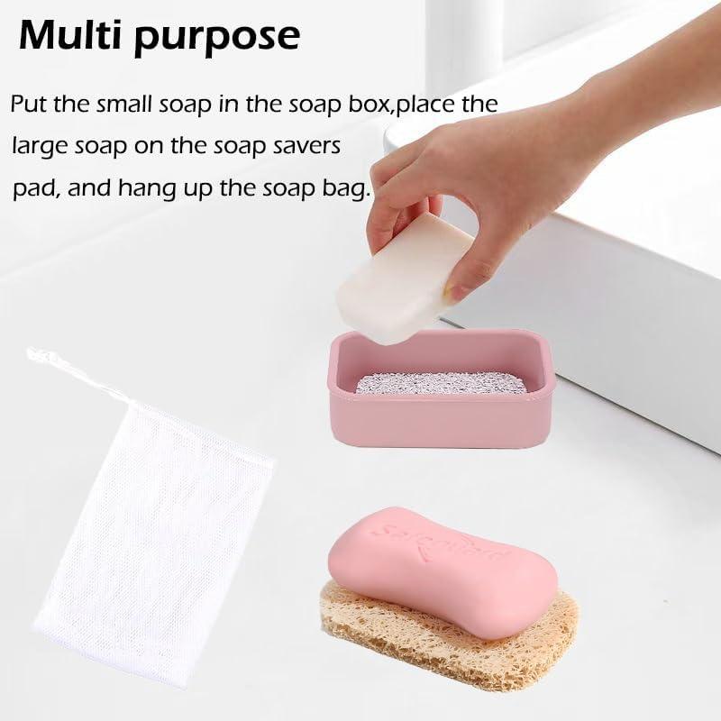 Estuche de Jabón de Silicona CIKE a Prueba de Fugas Rosa