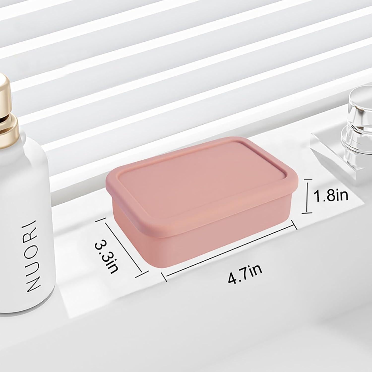 Estuche de Jabón de Silicona CIKE a Prueba de Fugas Rosa