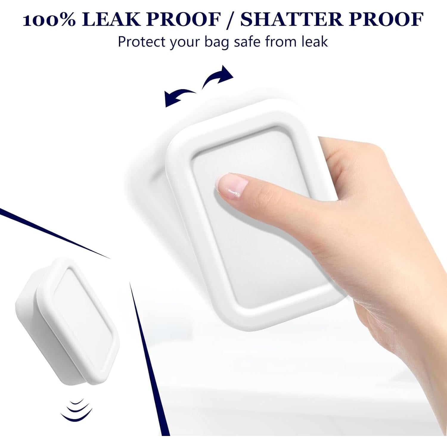 Estuche de Jabón de Silicona HighHerz Blanco para Viajes