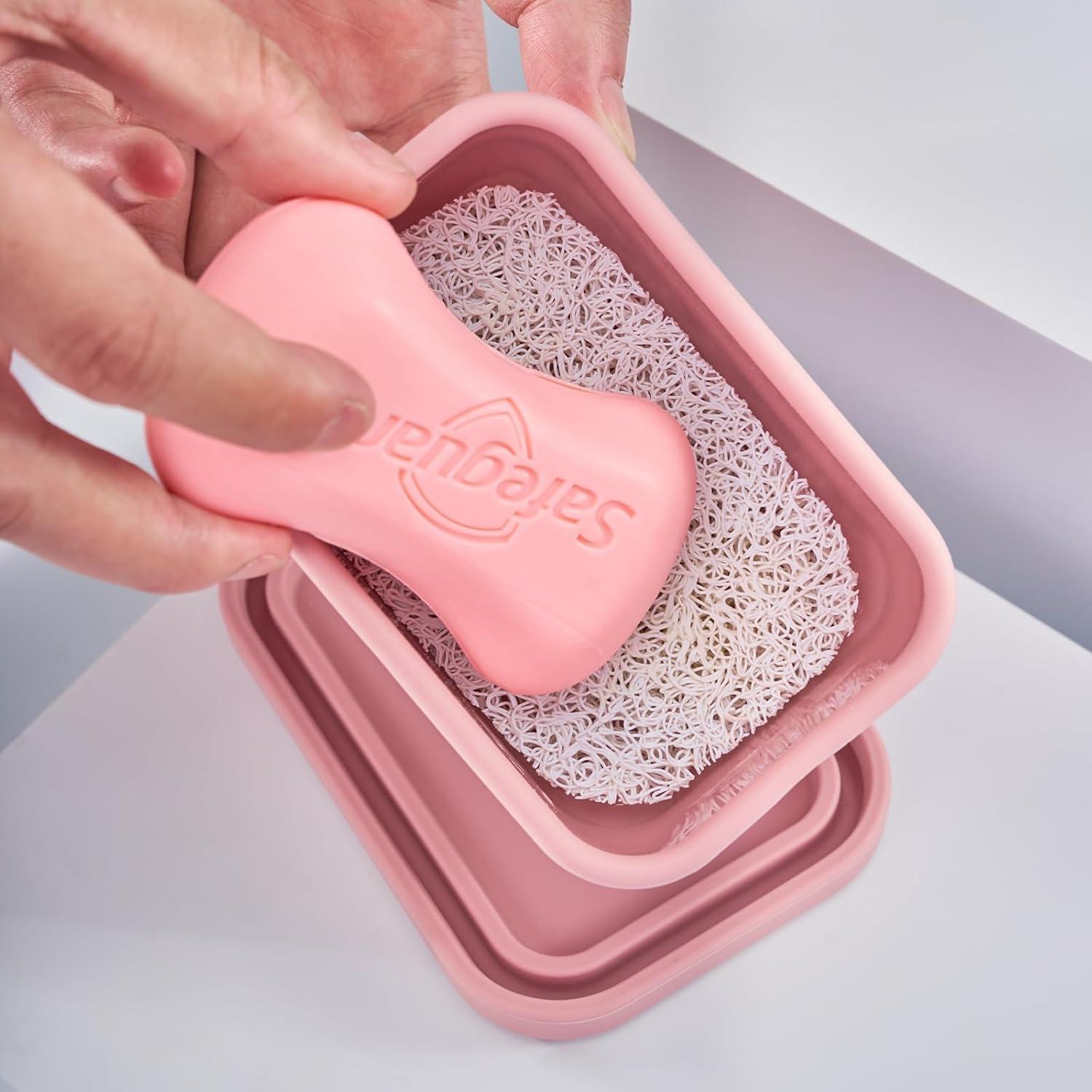 Estuche de Jabón de Silicona HighHerz Blanco para Viajes