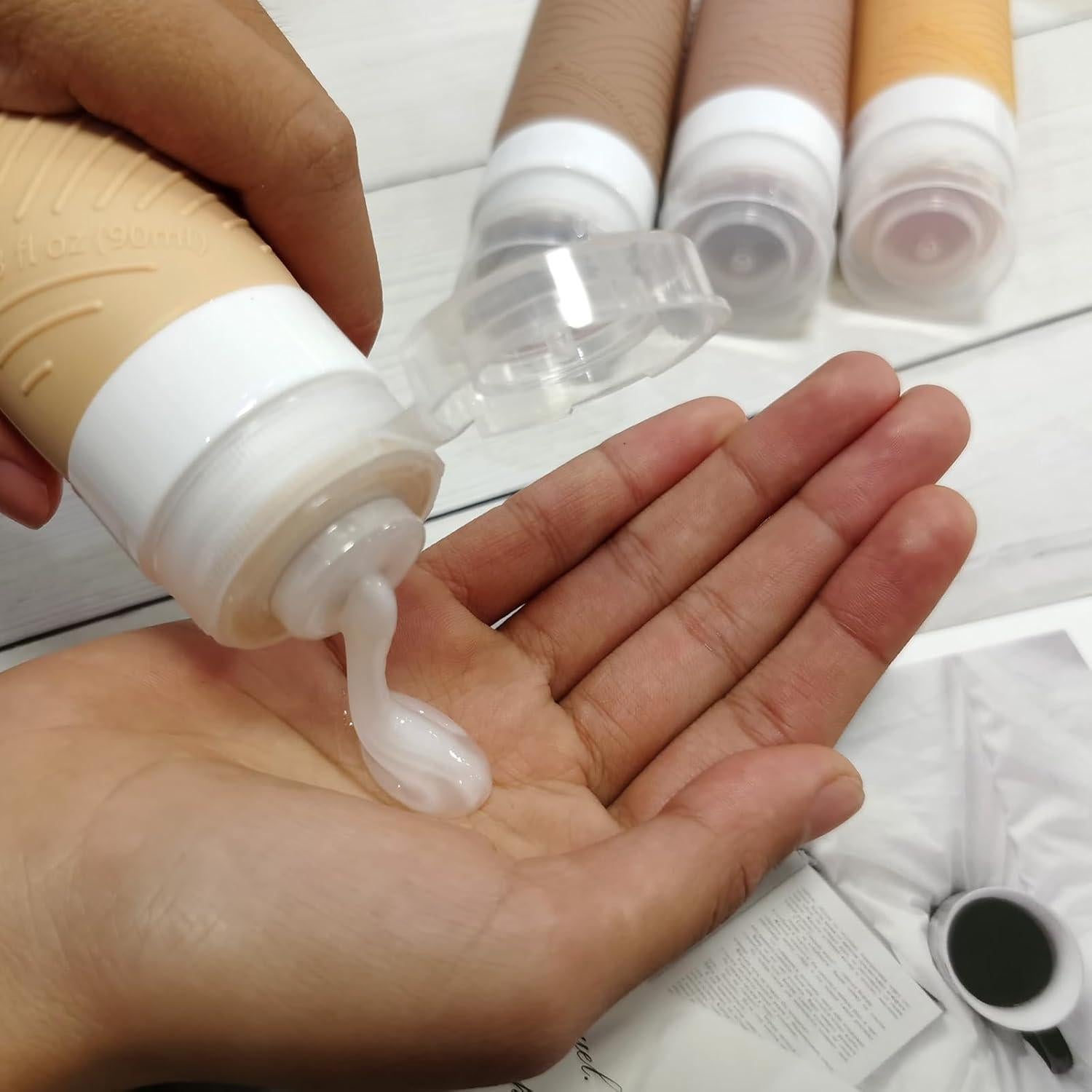 Botellas de Viaje PanLuoNais 3 Onzas Silicona Aprobadas TSA