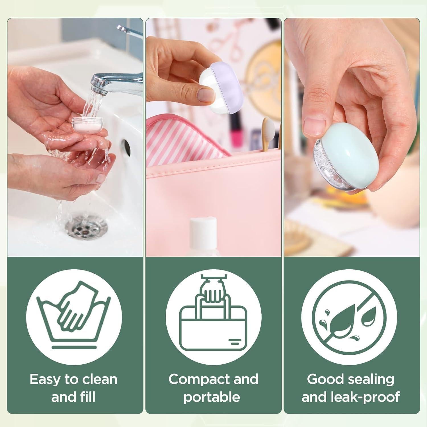 Tarros de viaje RONRONS 10ml a prueba de fugas 5 Pcs