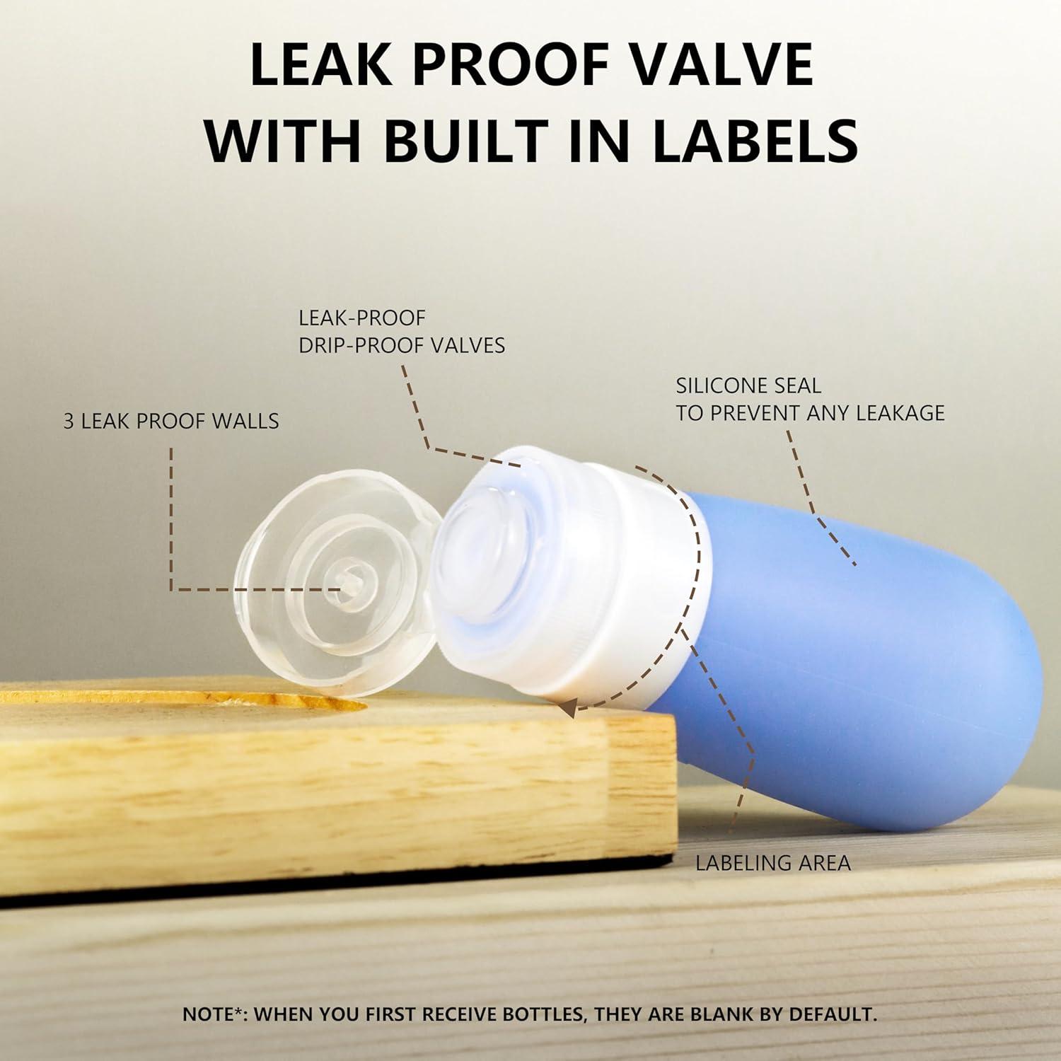 Botellas de Viaje Elaunva 4 Pack 257 ml A Prueba de Fugas