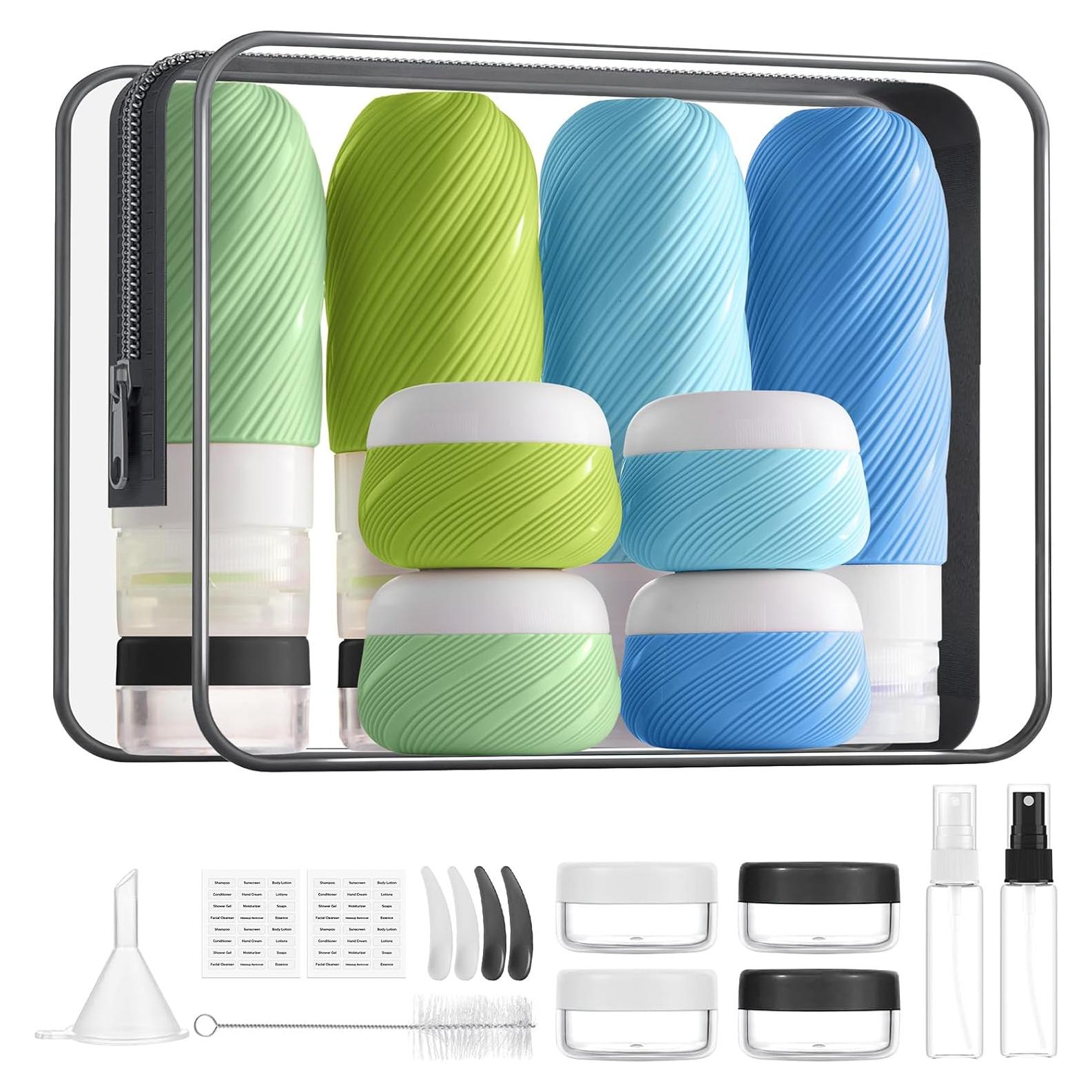 Kit de Botellas de Viaje LitBear 23 Piezas Aprobado TSA