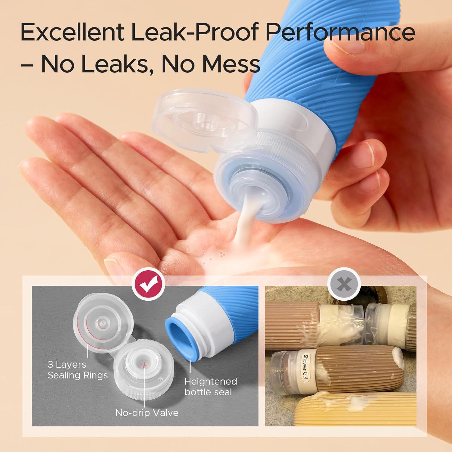 Kit de Botellas de Viaje LitBear 23 Piezas Aprobado TSA