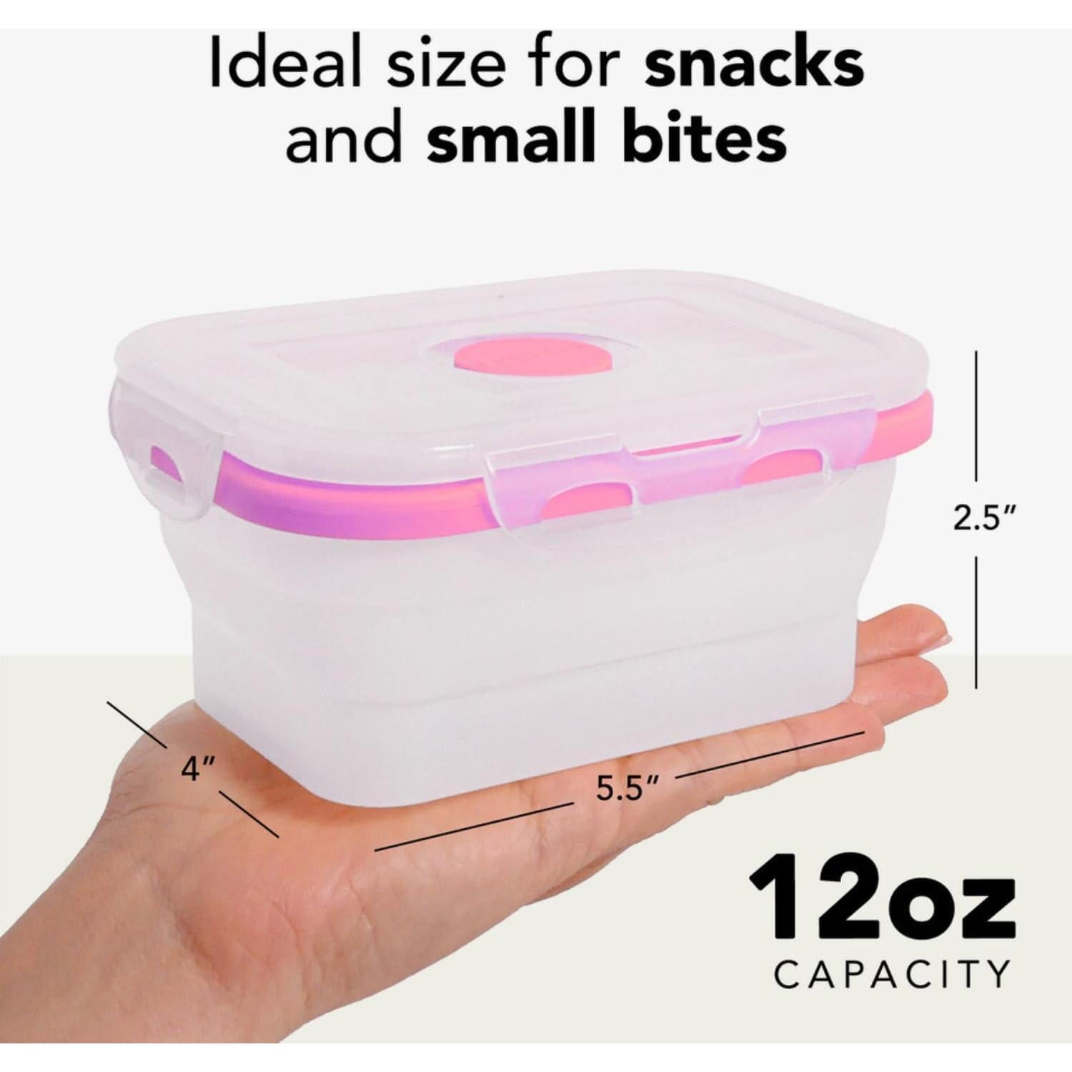 Set de 4 Contenedores Plegables Ecoberi 355ml Silicona BPA Free