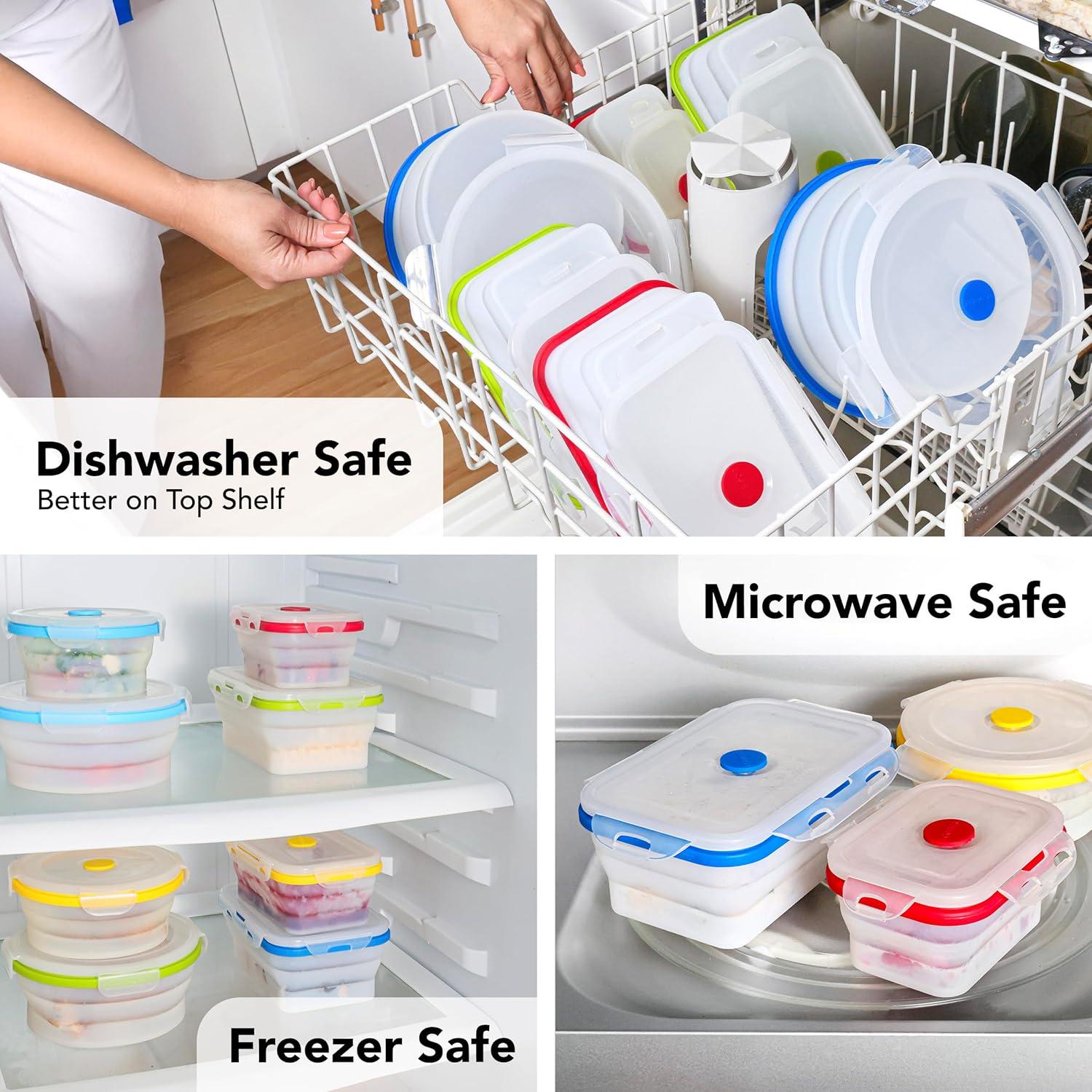 Set de 4 Contenedores Plegables Ecoberi 355ml Silicona BPA Free