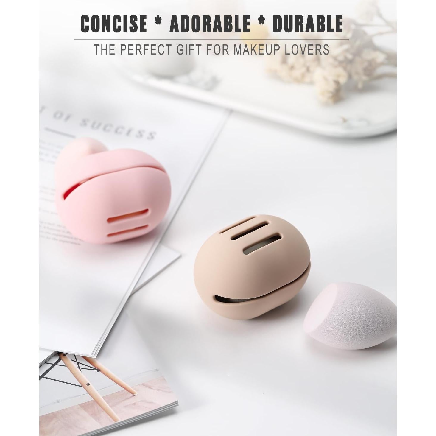 Soporte para Esponja de Maquillaje FERYES - Silicona Ecológica Caqui