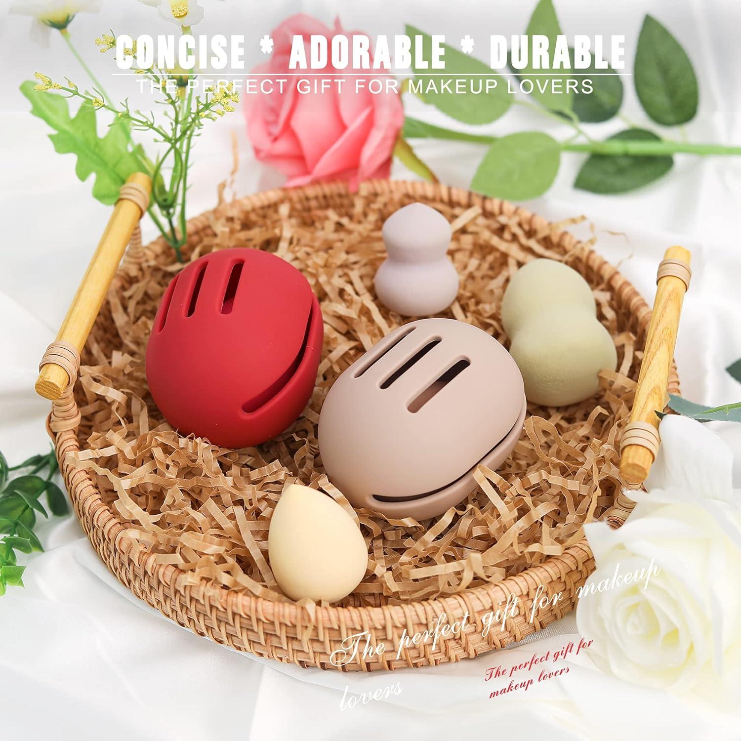 Soporte para Esponja de Maquillaje FERYES - Silicona Ecológica Caqui