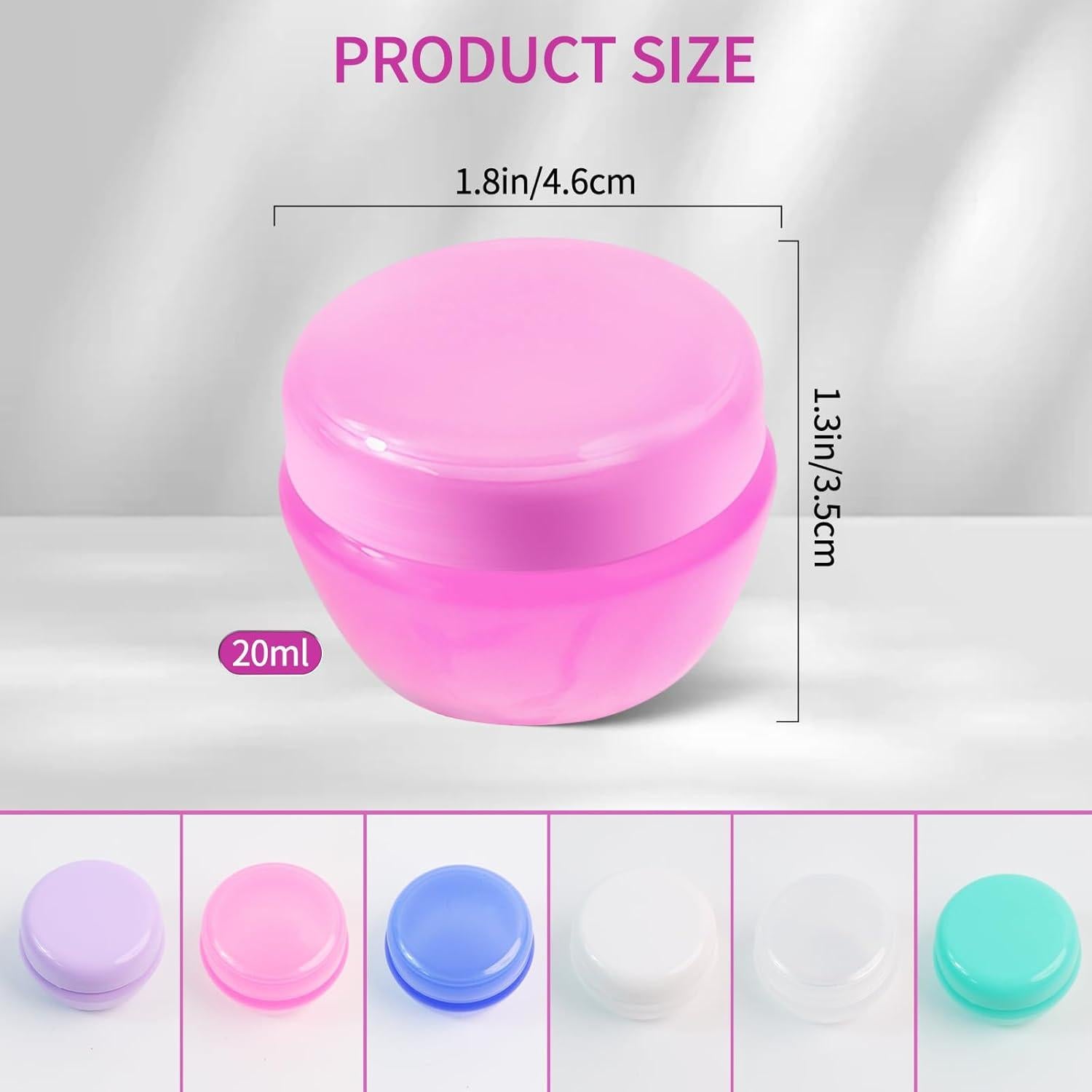 Set de 6 Contenedores de Viaje 20ml GAQWOK - A prueba de Fugas