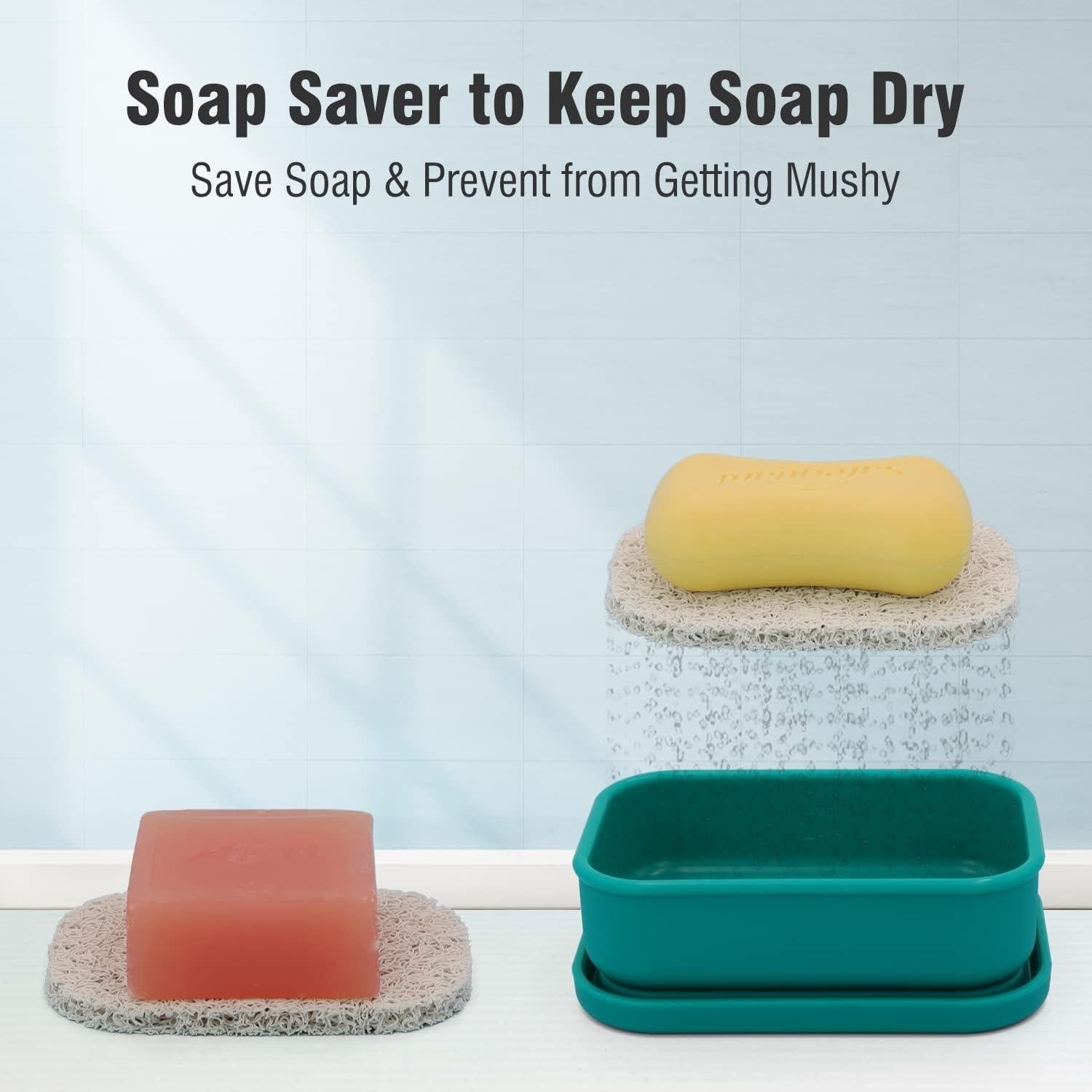 Estuche de Jabón de Viaje AIMAIAIMAI Verde a Prueba de Fugas