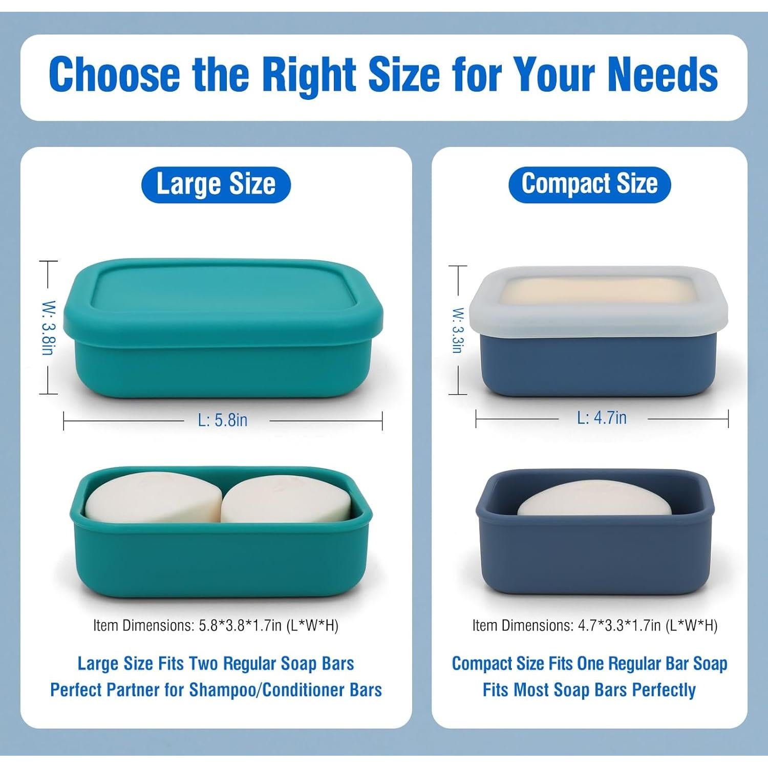 Estuche de Jabón de Viaje AIMAIAIMAI Verde a Prueba de Fugas