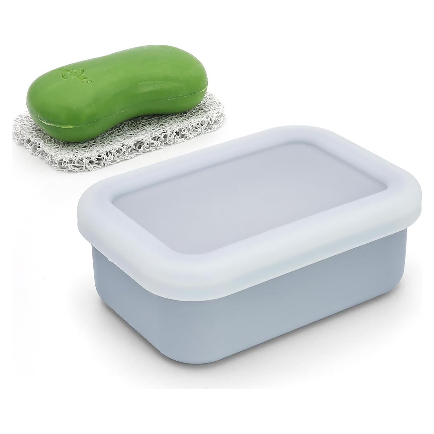 Contenedor de Jabón a Prueba de Fugas Ozner Gris 11.9x8.4 cm