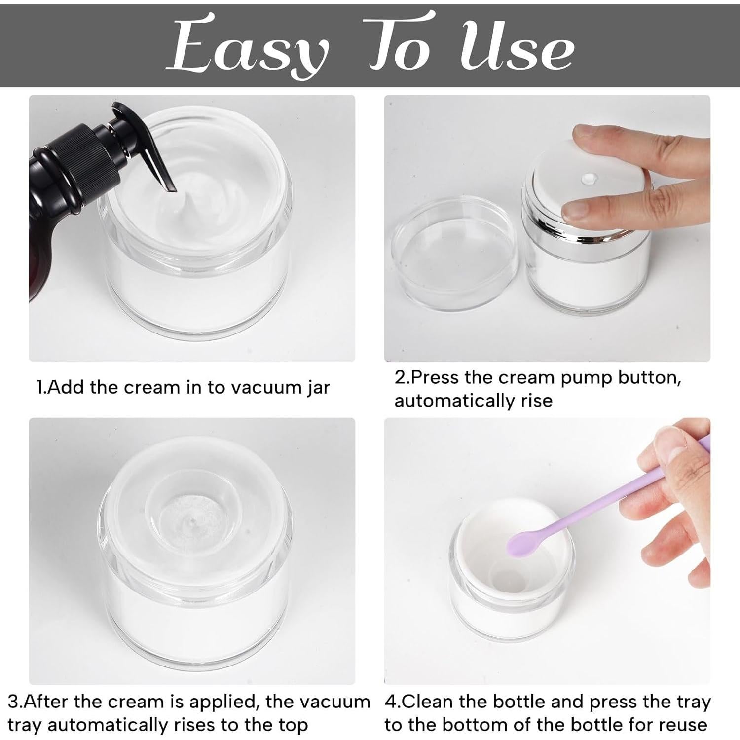 Tarros de bomba sin aire Eseacy 14.79ml para cosméticos