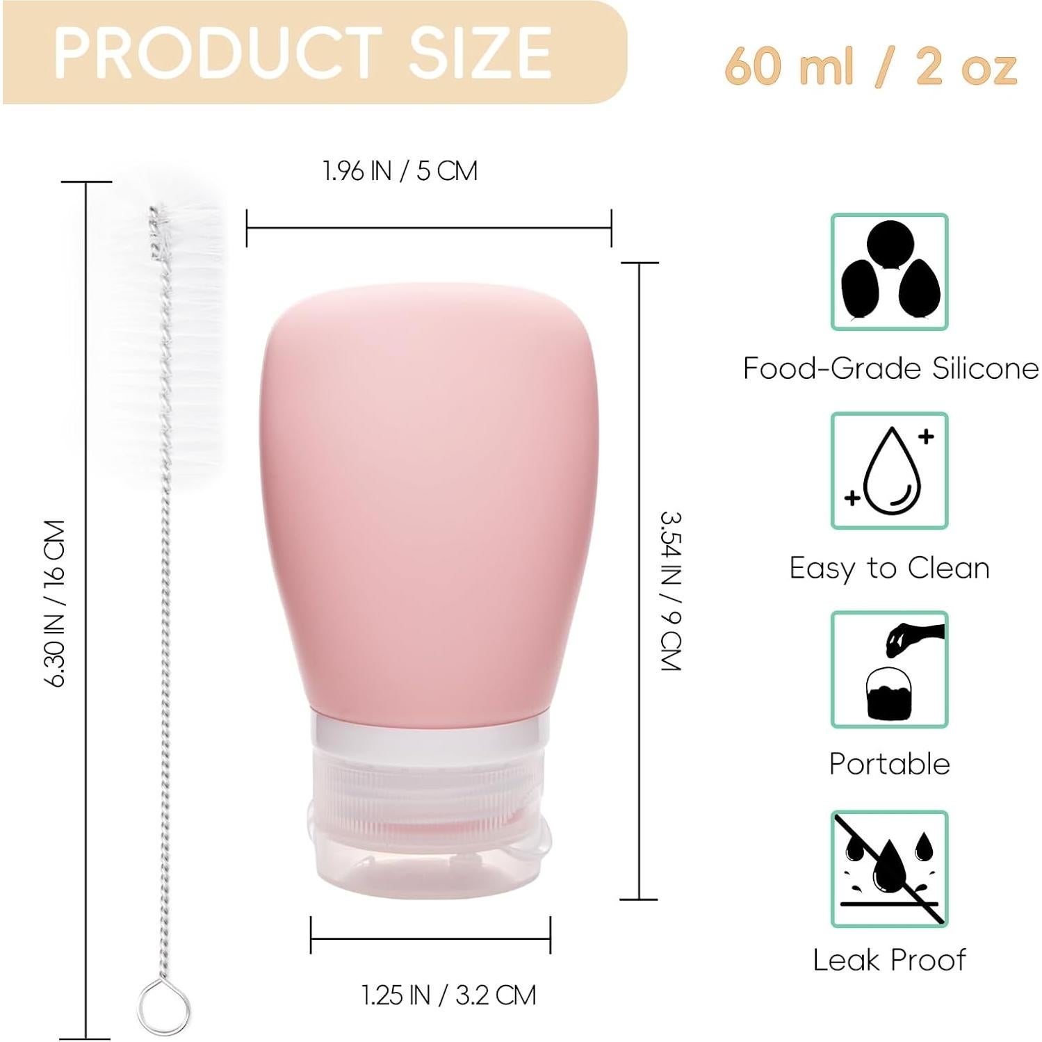 4 Botellas de Silicona para Aderezo 60ml XJMWXHFC