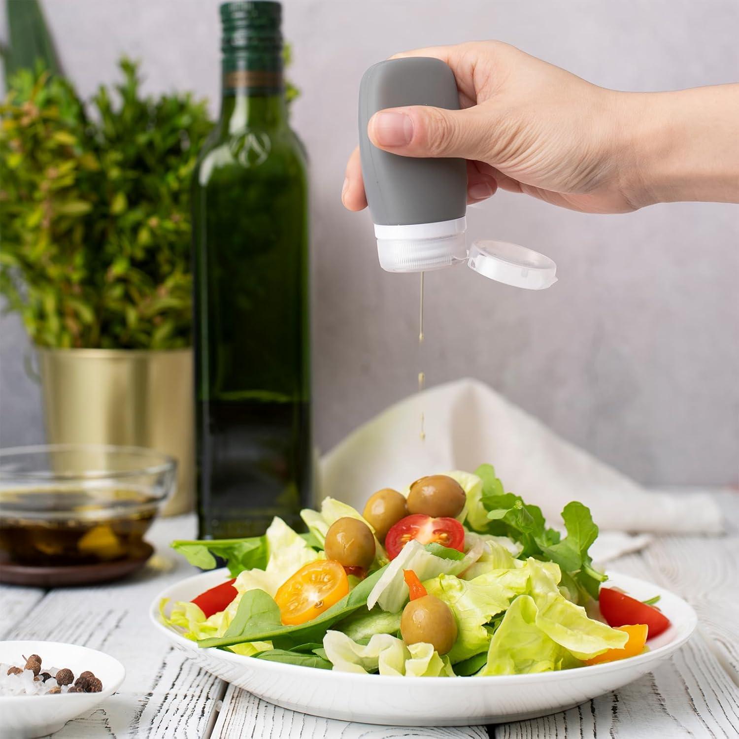 4 Botellas de Silicona para Aderezo 60ml XJMWXHFC