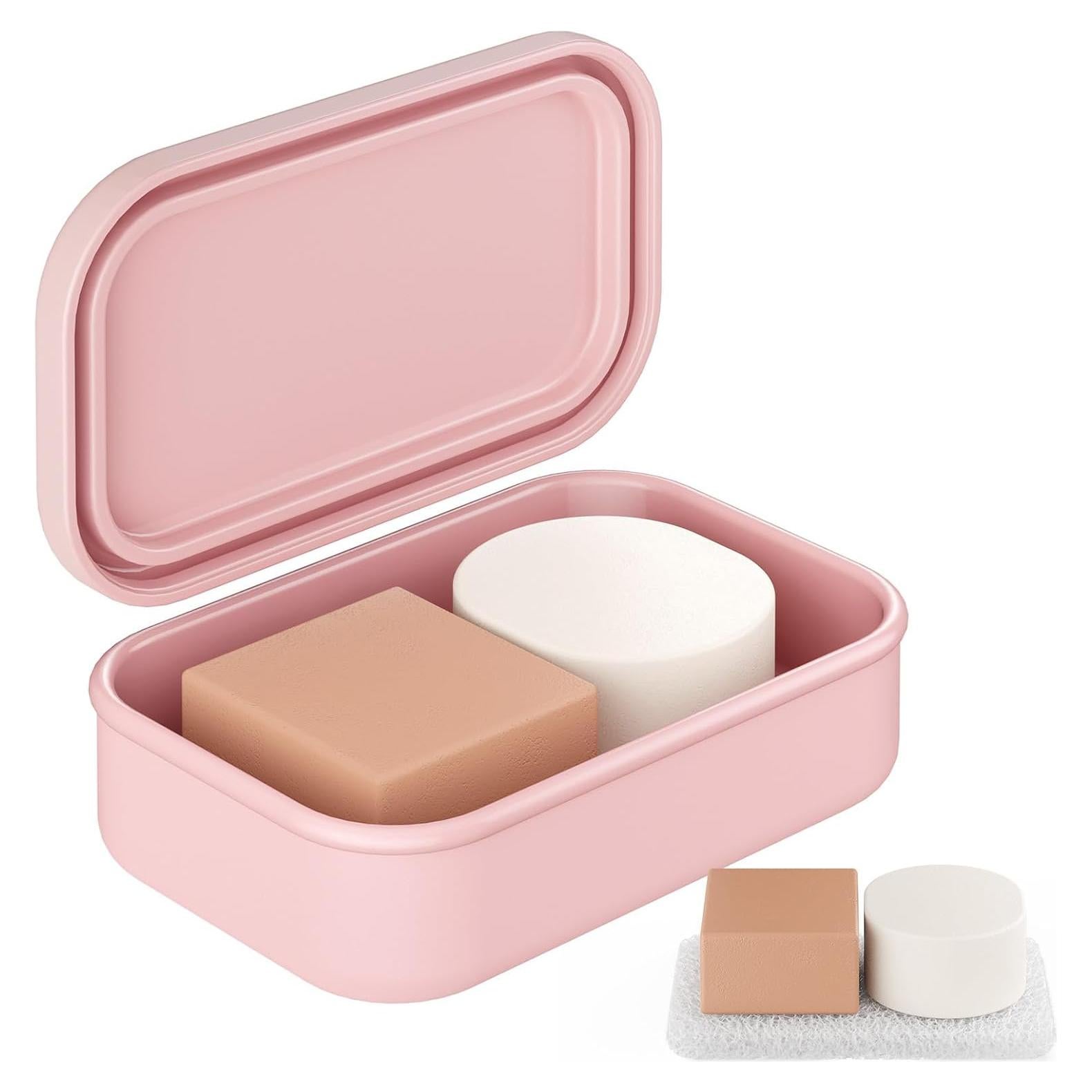 Funda de Jabón de Viaje Quatish Rosa a Prueba de Fugas