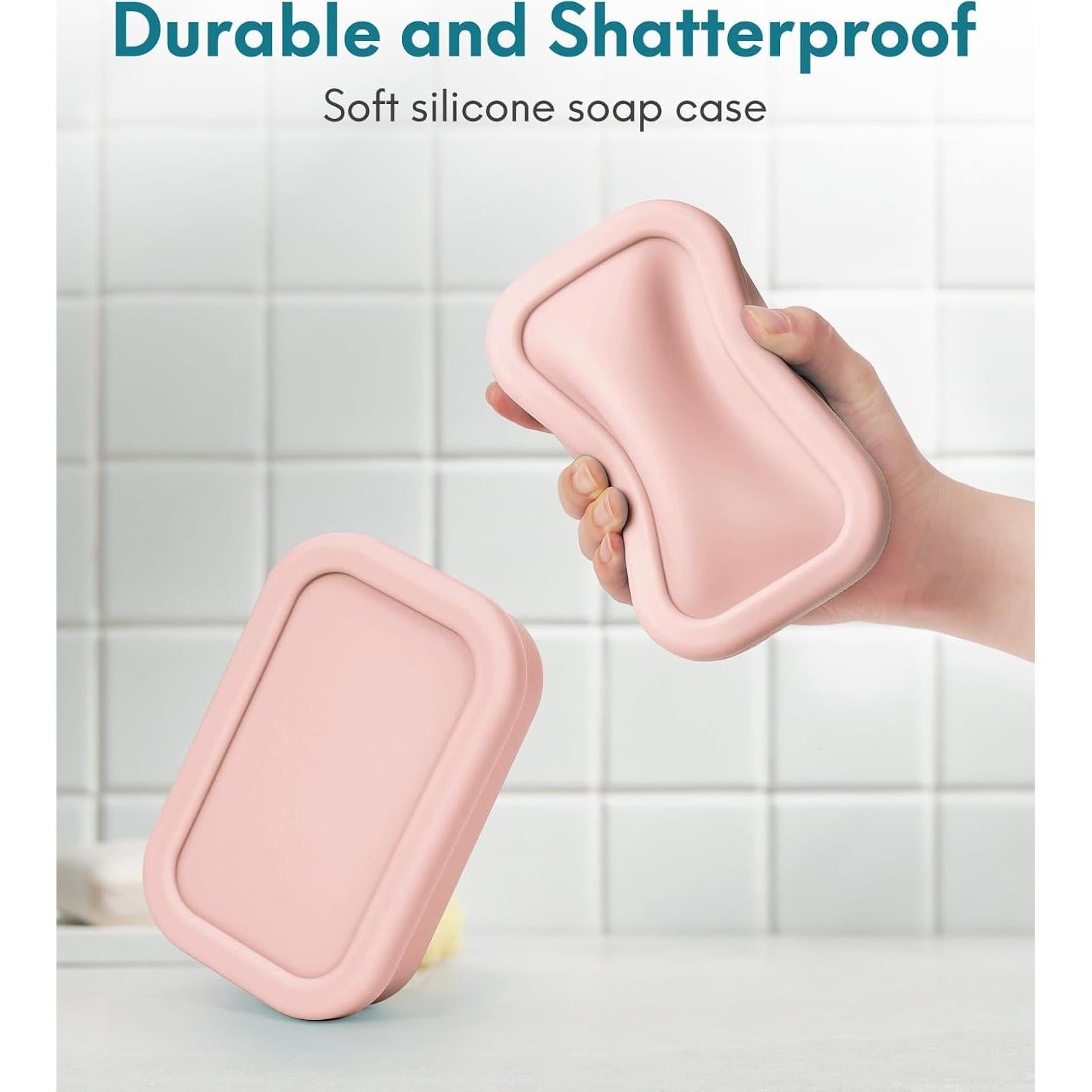 Funda de Jabón de Viaje Quatish Rosa a Prueba de Fugas