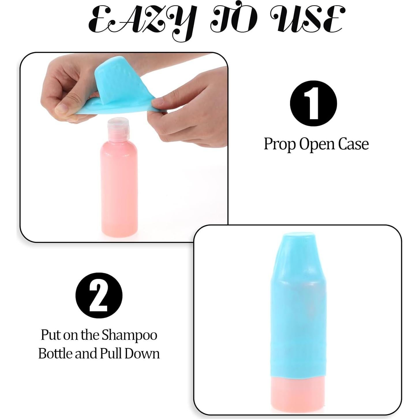 8 Fundas de Silicona para Botellas de Viaje a Prueba de Fugas