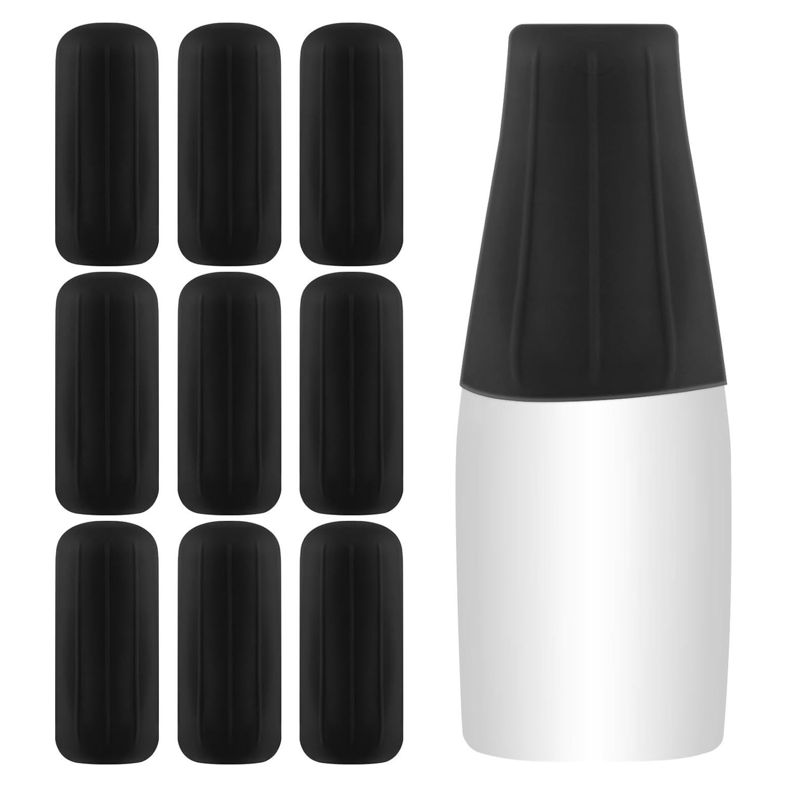 Fundas de Silicona para Botellas NACHLYNN 10 Pcs Negro