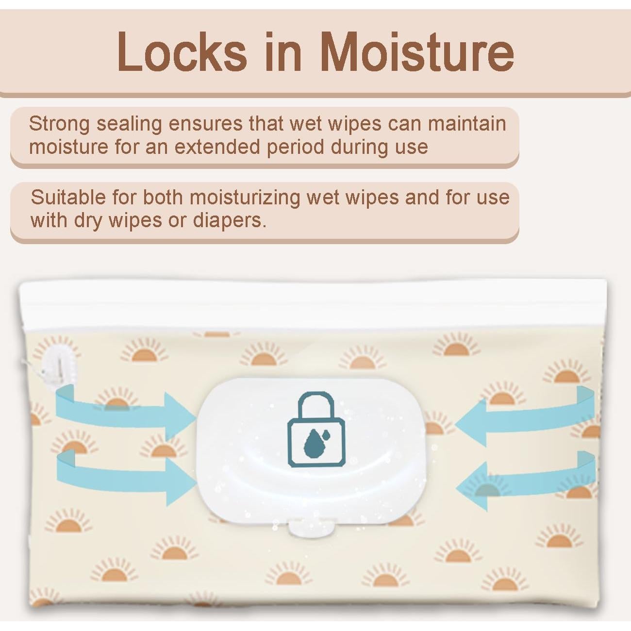 Dispensador de Toallitas para Bebés Bohemio - Portátil y Reutilizable