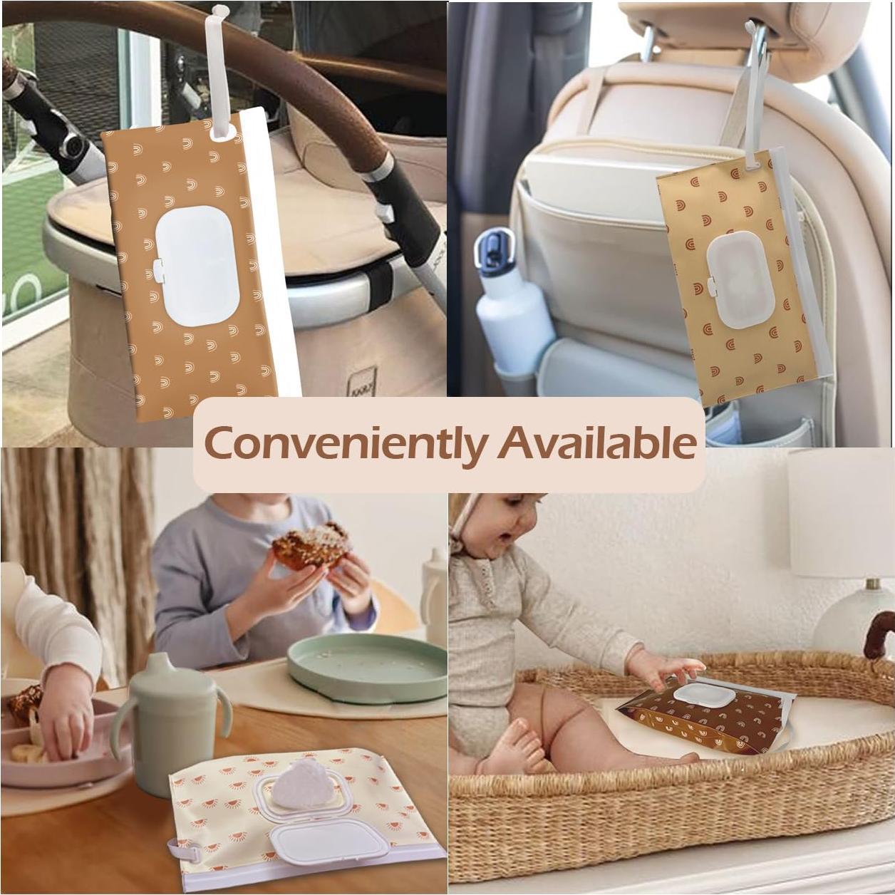 Dispensador de Toallitas para Bebés Bohemio - Portátil y Reutilizable