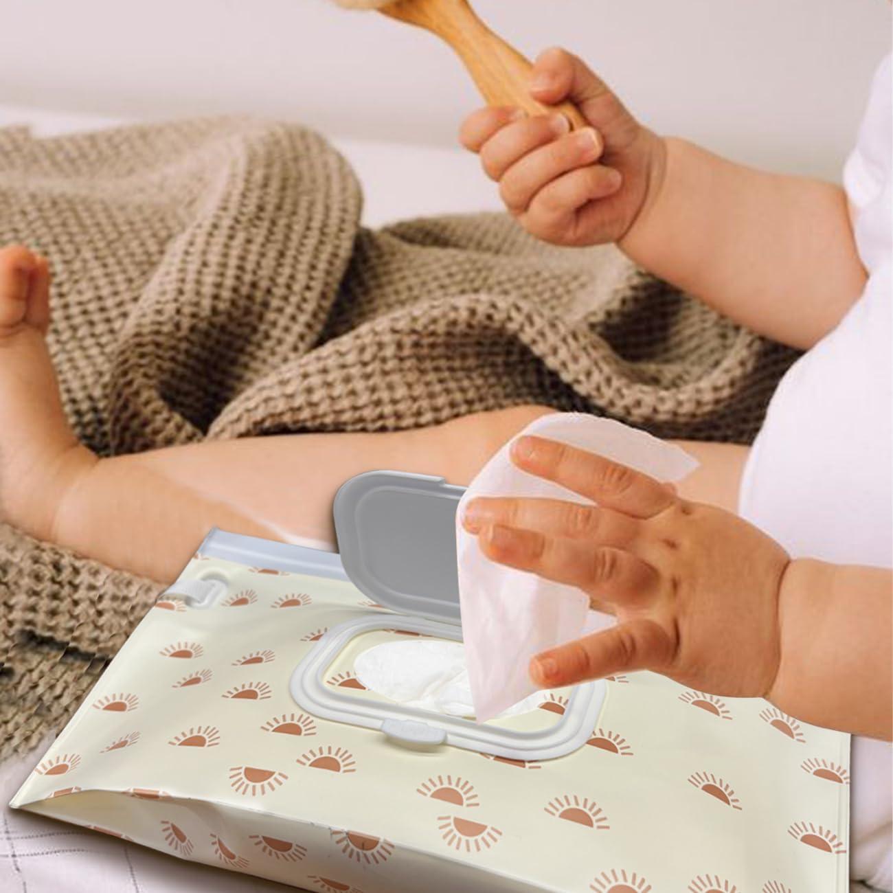 Dispensador de Toallitas para Bebés Bohemio - Portátil y Reutilizable