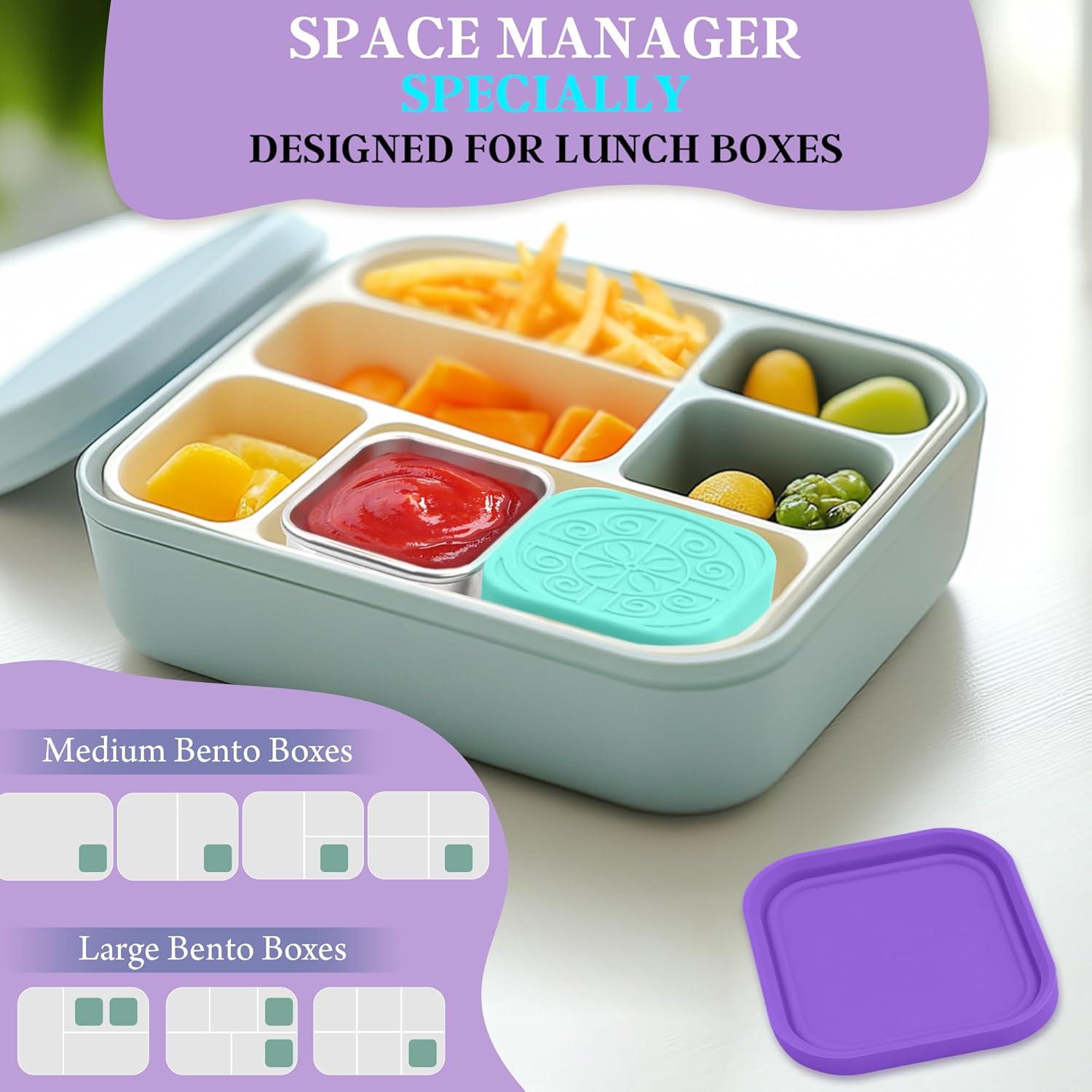 Contenedores de Aderezo Qukaka 2.7oz Cuadrados a Prueba de Fugas - 6 Piezas