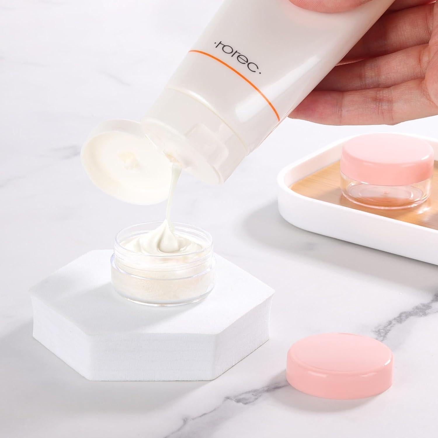 Tarros de Muestra Cosméticos Recargables BTYMS 100x10g Rosa