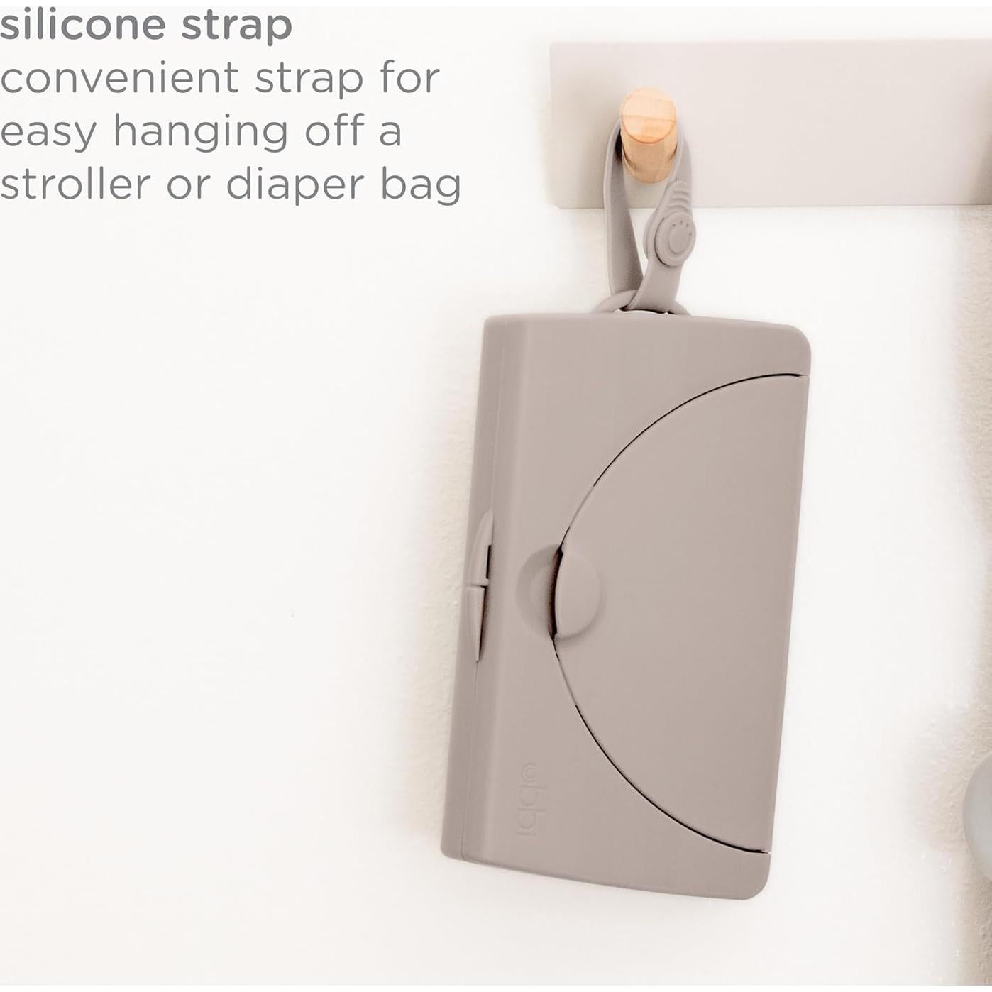 Dispensador de Toallitas Ubbi On-the-Go Taupe 22 Toallitas