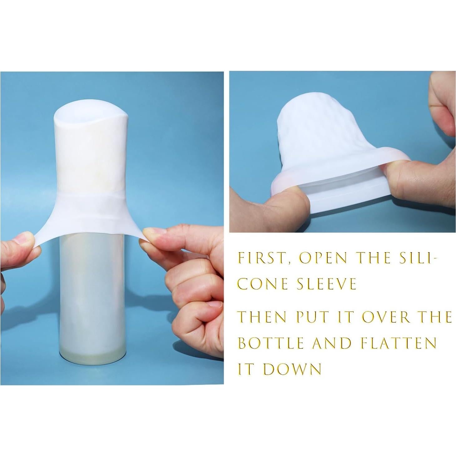 Funda de Botella de Silicona Mini Skater 12pcs Antifugas Blanca