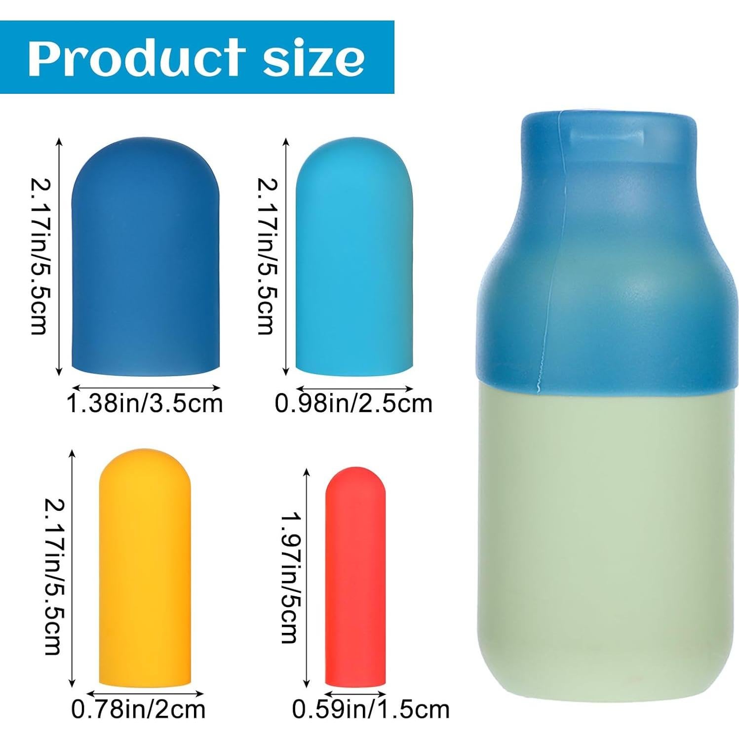 8 Fundas de Silicona para Botellas de Viaje Xinjoduz Multicolor