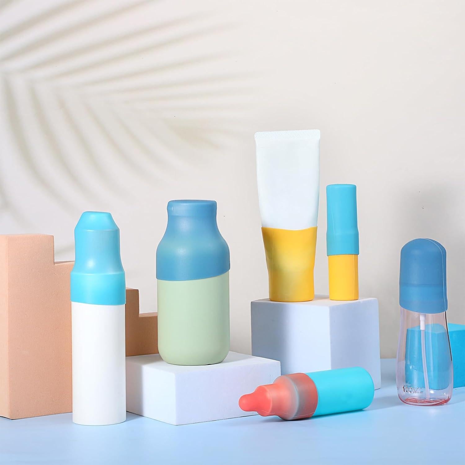 8 Fundas de Silicona para Botellas de Viaje Xinjoduz Multicolor