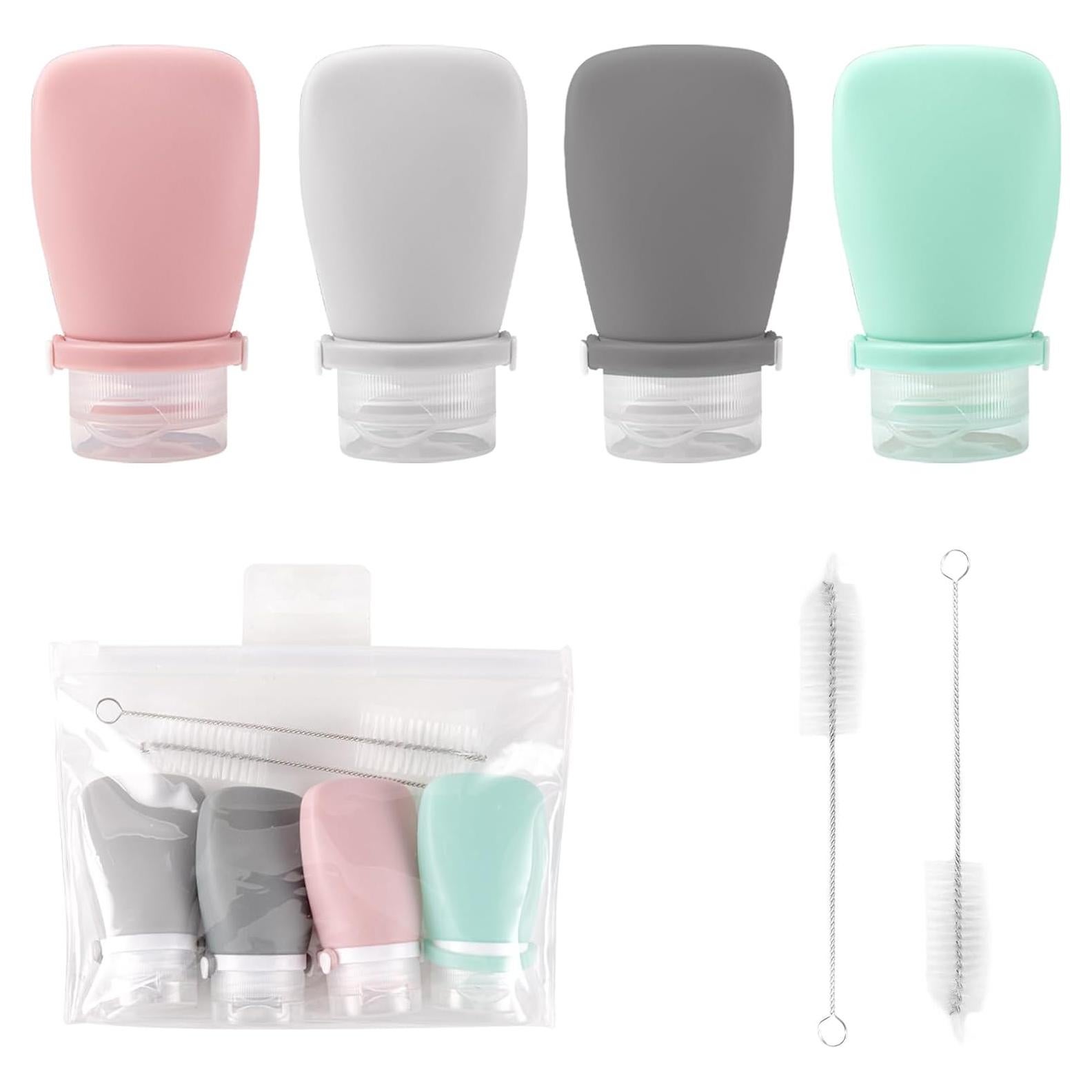 Botellas Exprimibles de Silicona XJMWXHFC 60ml 4 Piezas