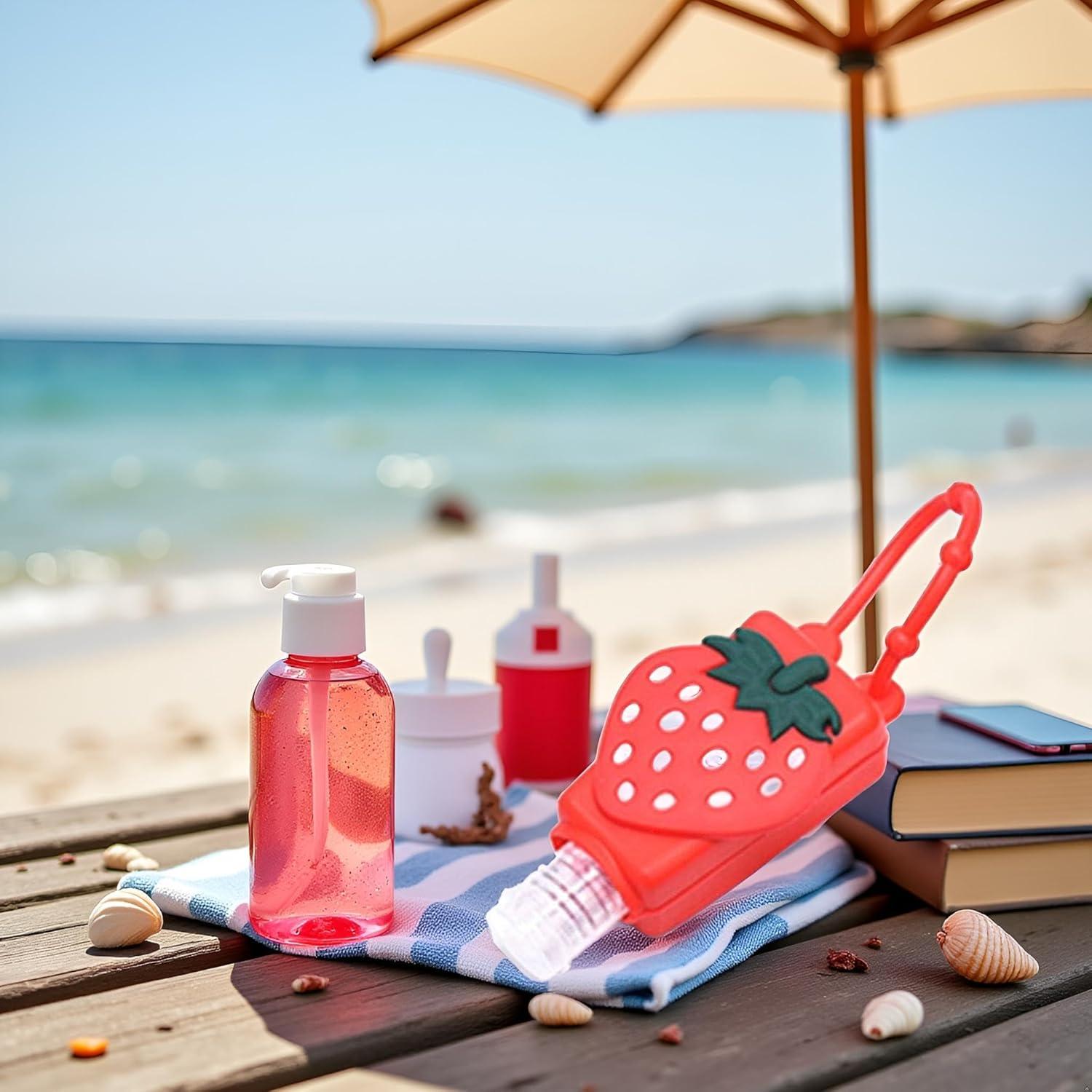 Botella de Viaje Refillable Htppzjr Fresa 2.54cm para Jabón